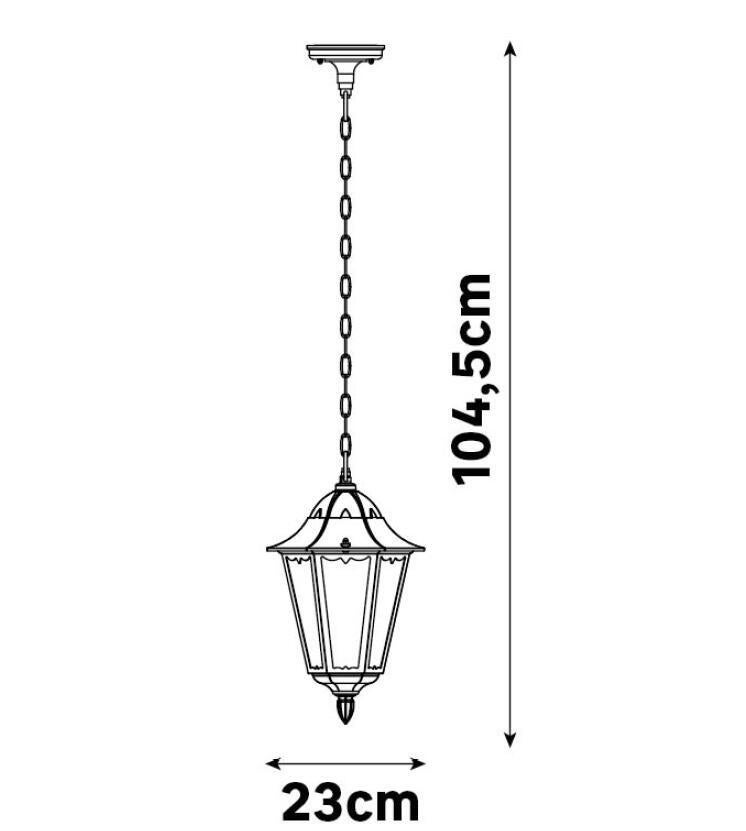 Lampadario Moderno Monza nero paralume bianco E27 INSPIRE - 2