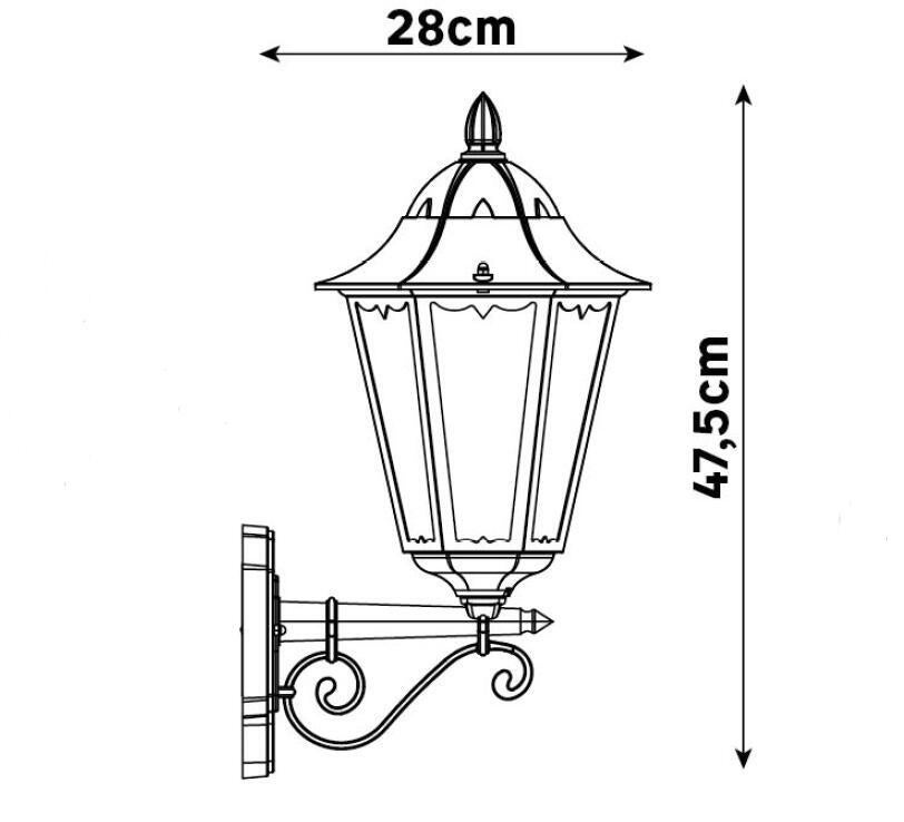 Applique montante E27, acier / verre, noir, Monza, INSPIRE - 6