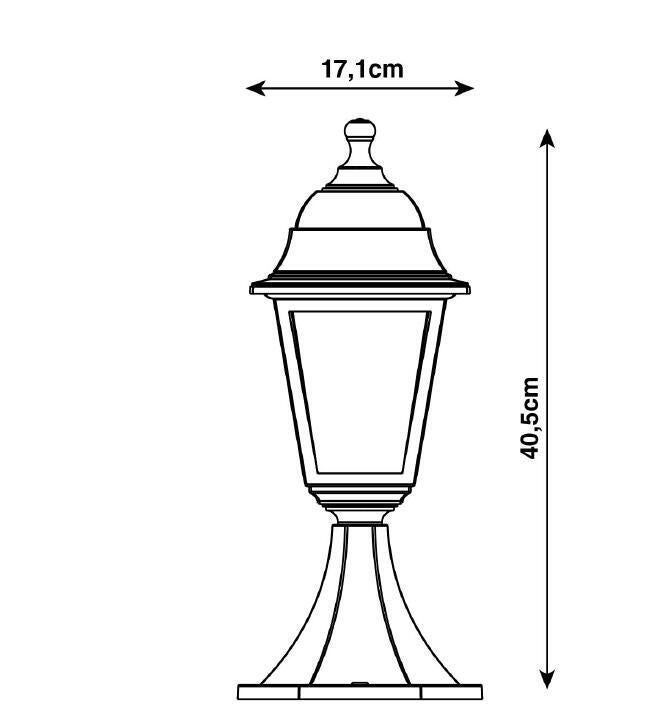 Baliza de jardín exterior E27 Sima 40.5 cm negro resistencia IP44 - 4