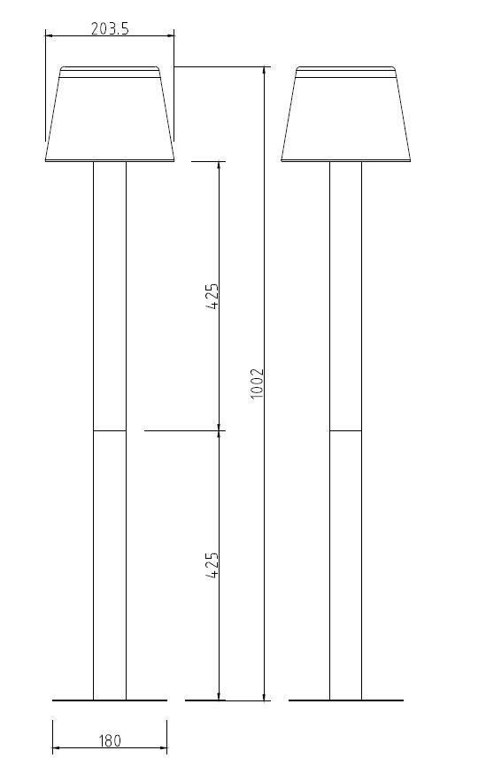 Lampione da giardino, AYOS H 100 cm, bianco, IP44 INSPIRE - 7