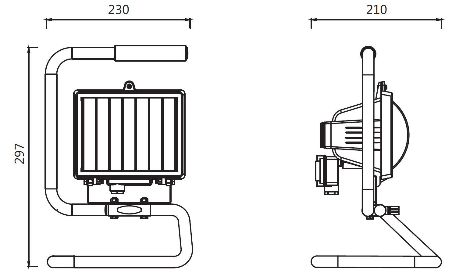 Faro da esterno Brenta in alluminio nero MAX500W INSPIRE - 3