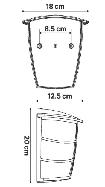 Półkinkiet zewnętrzny Palama IP44 biały E27 60W Inspire - 6