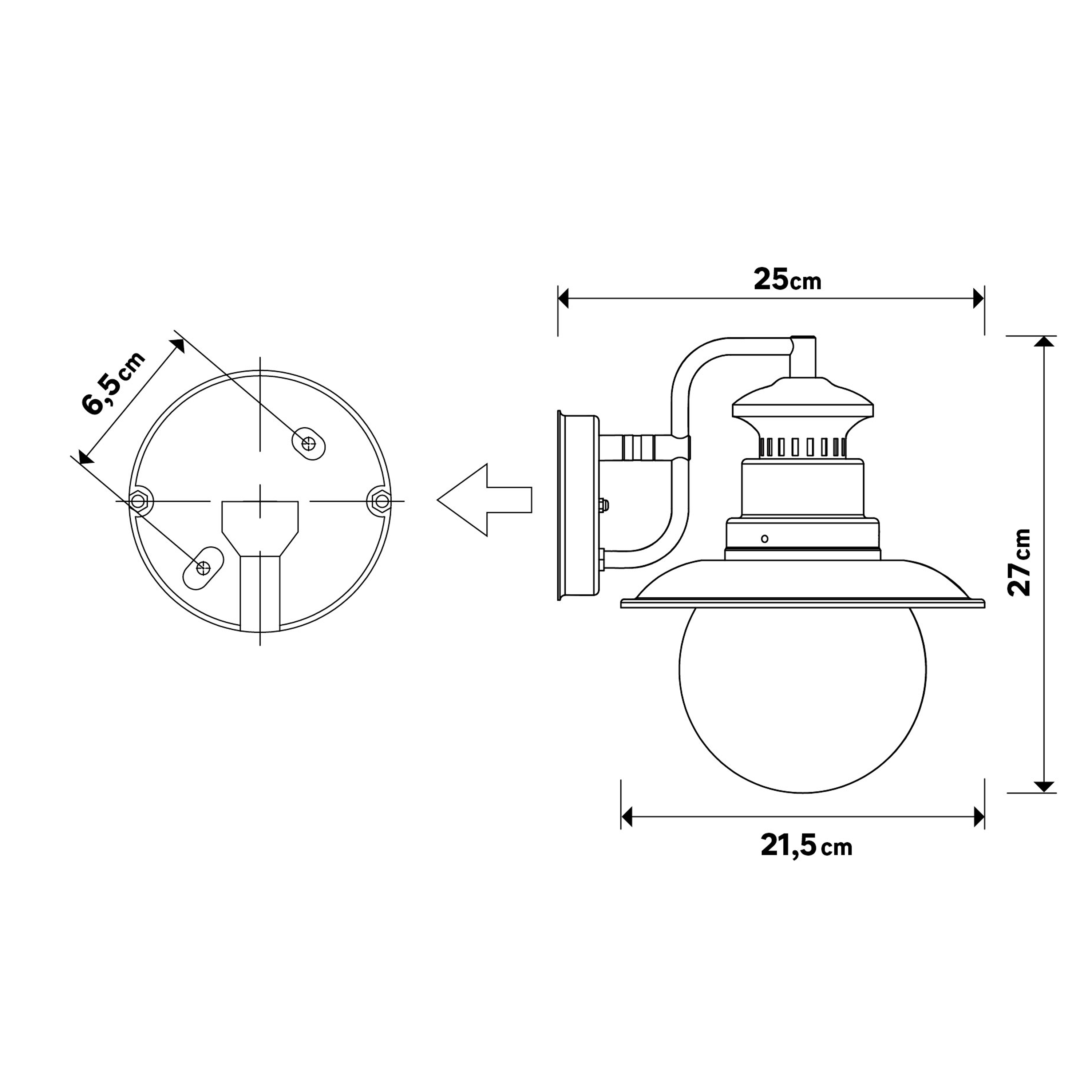 Applique E27 extérieure Marina marron INSPIRE - 5