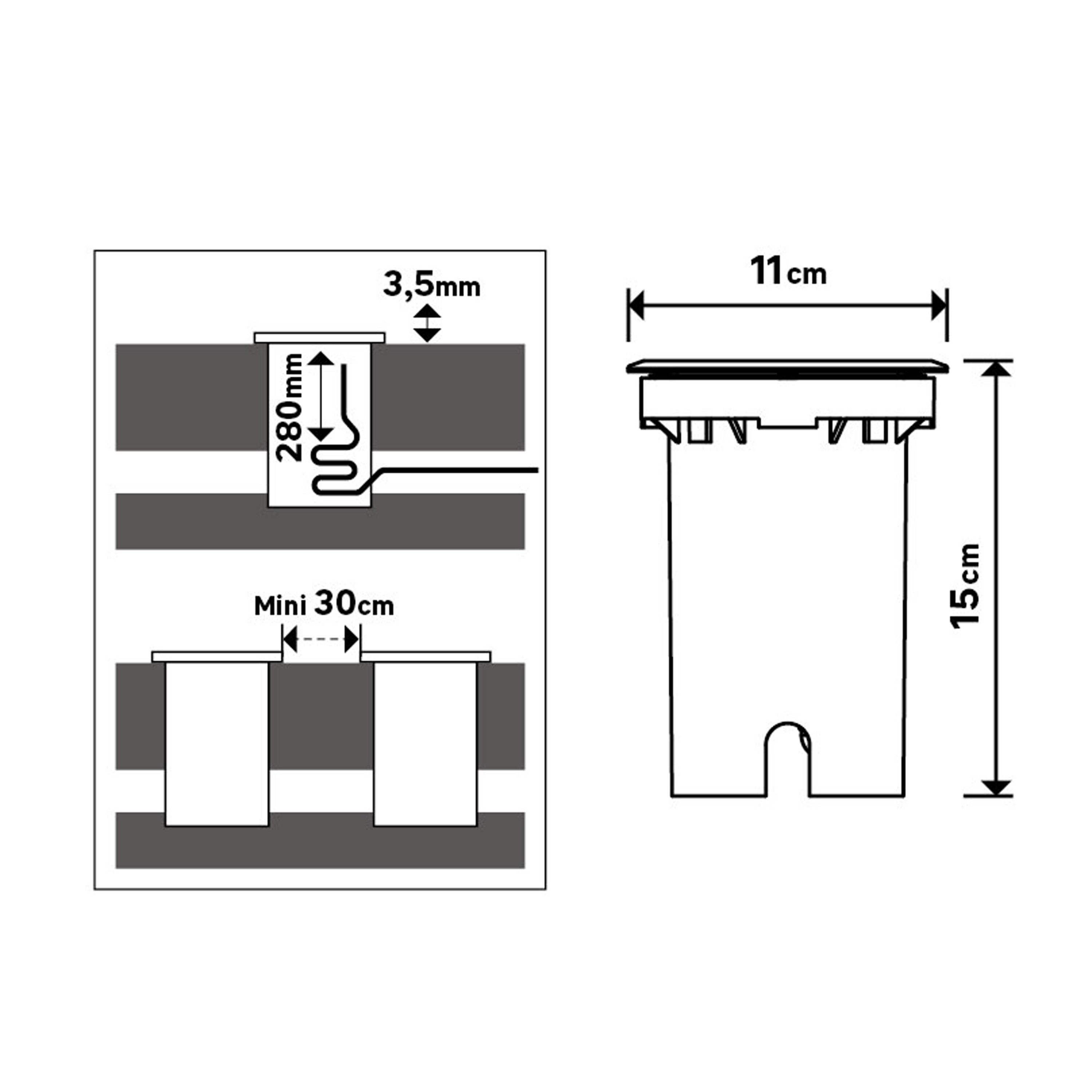 Spot à encastrer extérieur Atlanta gu10 max 28 W, Diam.11 cm INSPIRE - 8