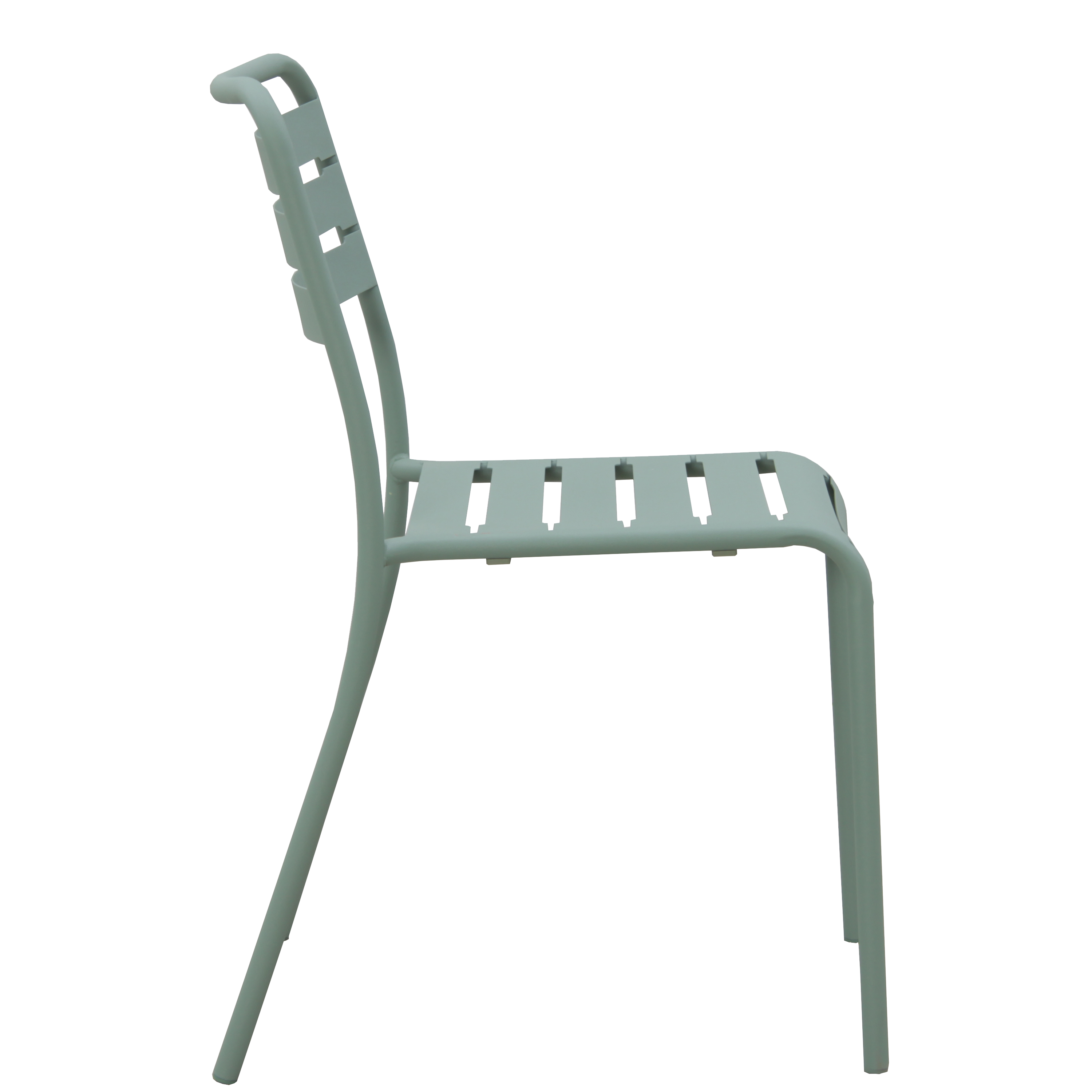 Silla de exterior de metal naterial café verde