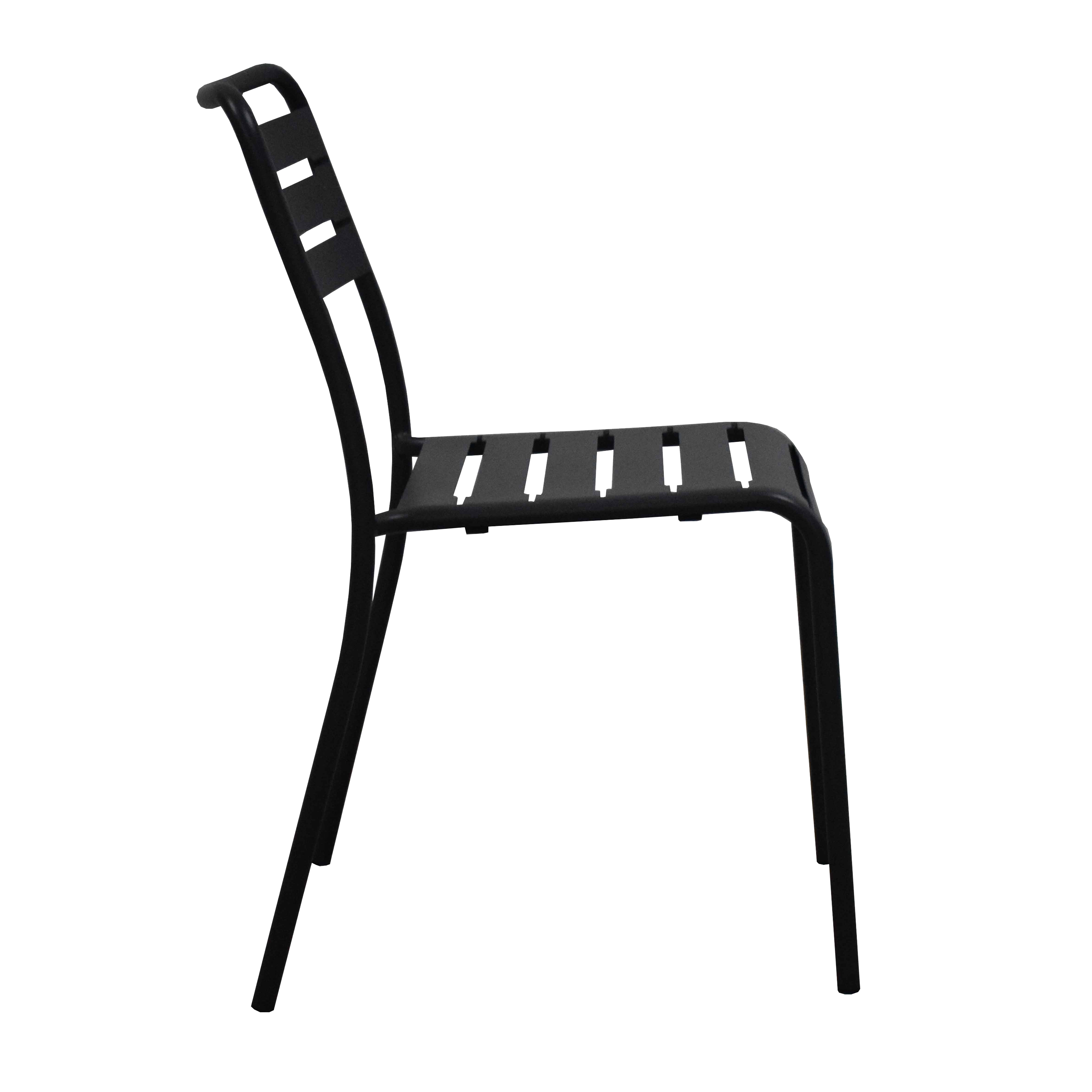 Sedia da giardino in acciaio antracite Cafe, seduta in acciaio grigio - 13