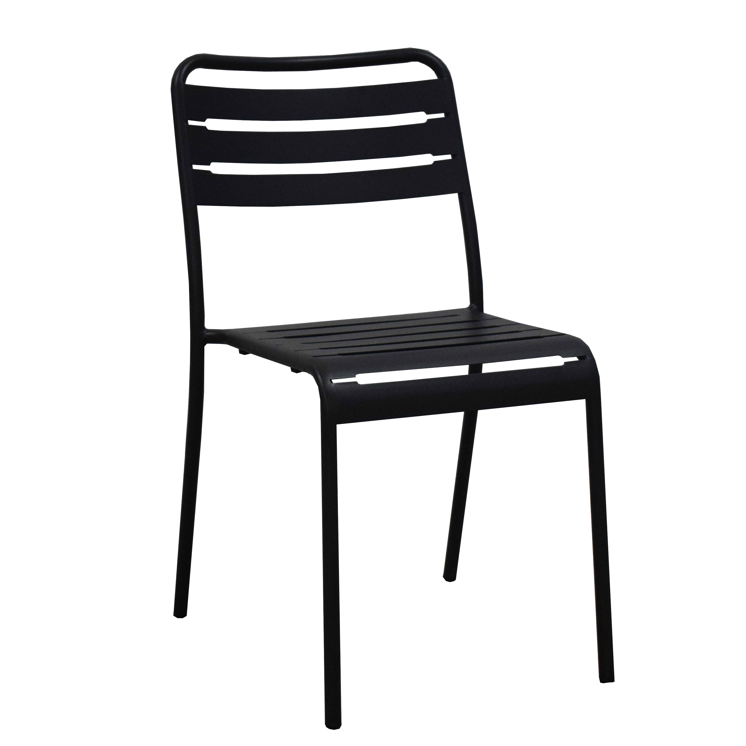 Silla de exterior de metal naterial café antracita