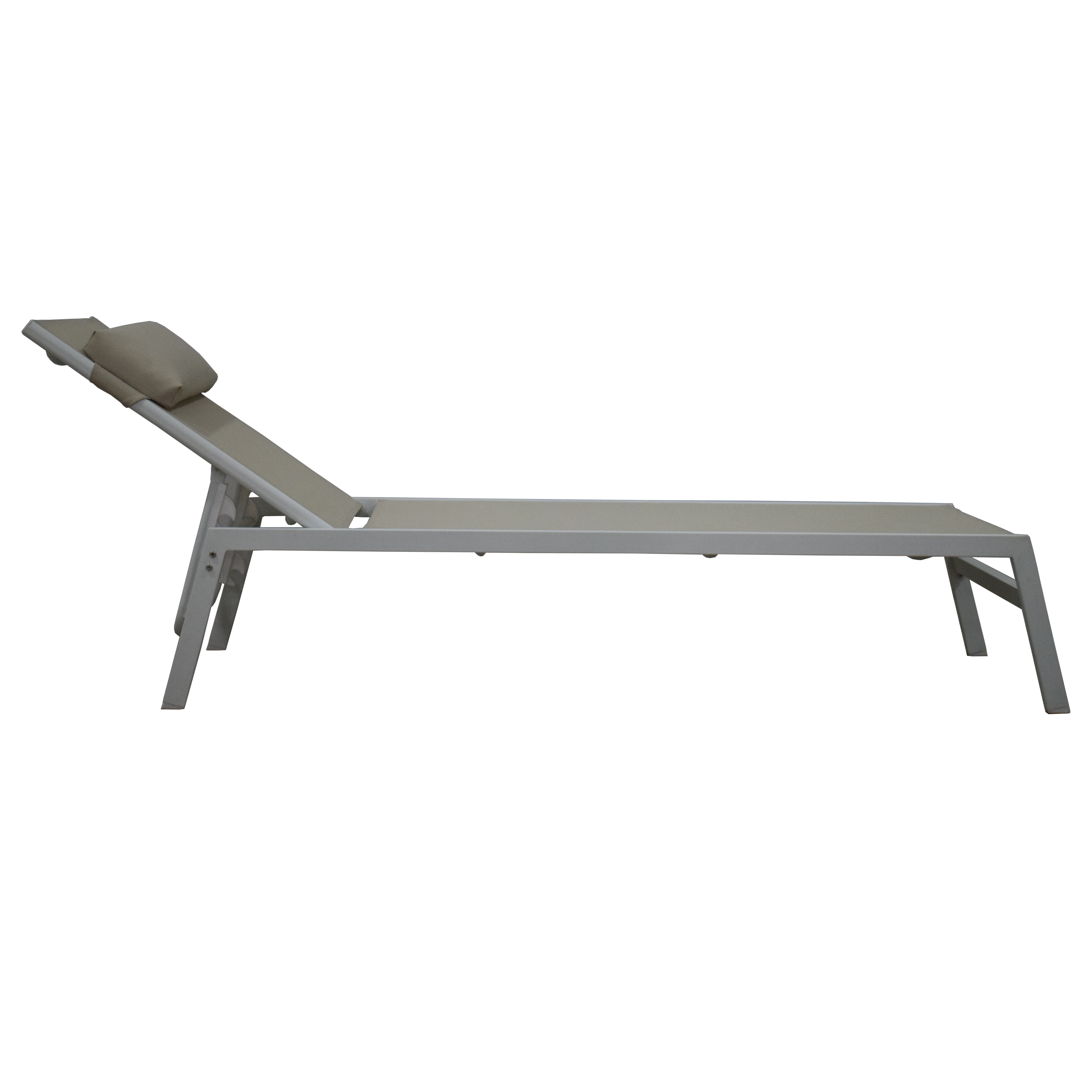Espreguiçadeira de metal bege Naterial Riba - 15
