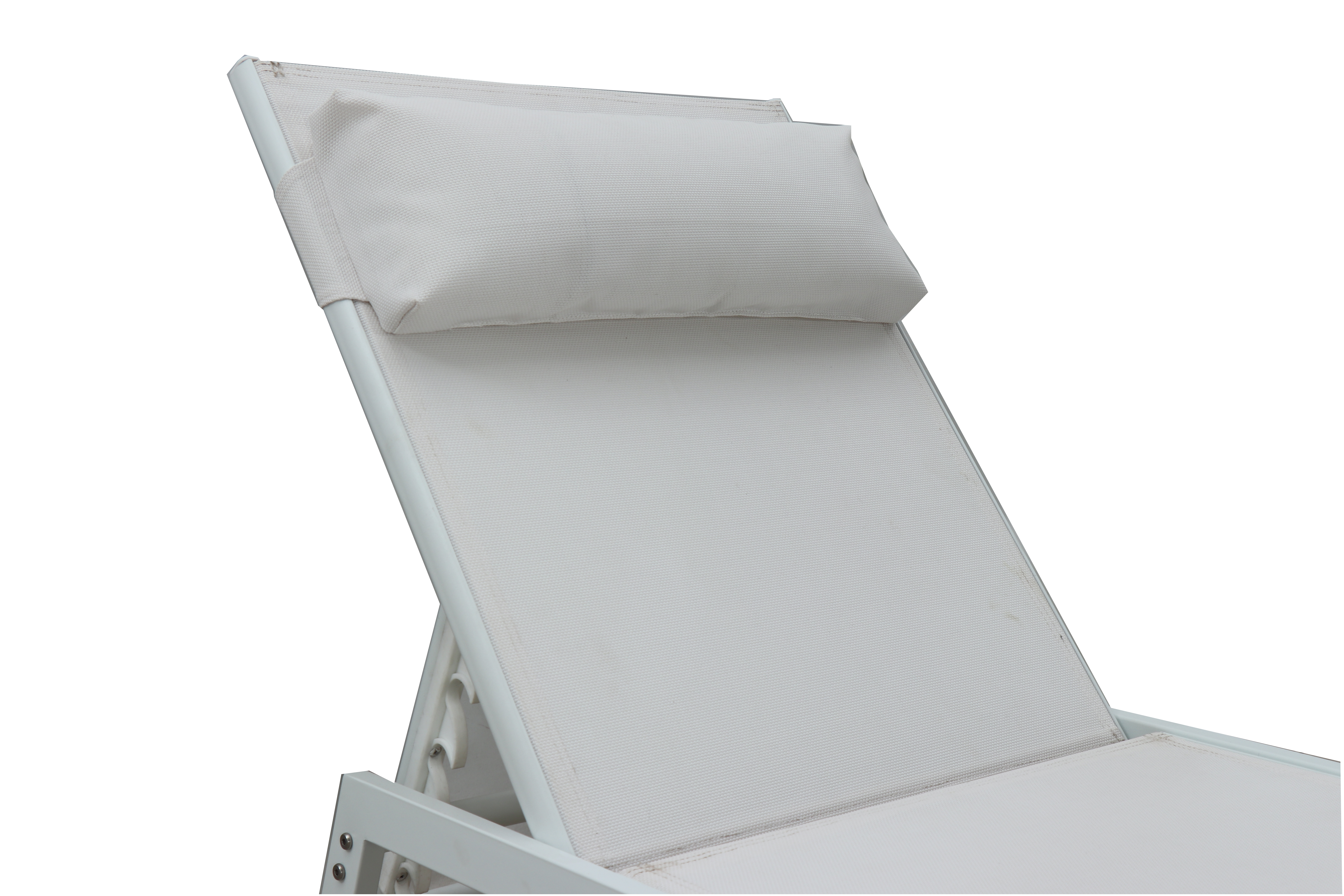 Tumbona de jardín NATERIAL Riba de metal blanco 61x33x199 cm - 17