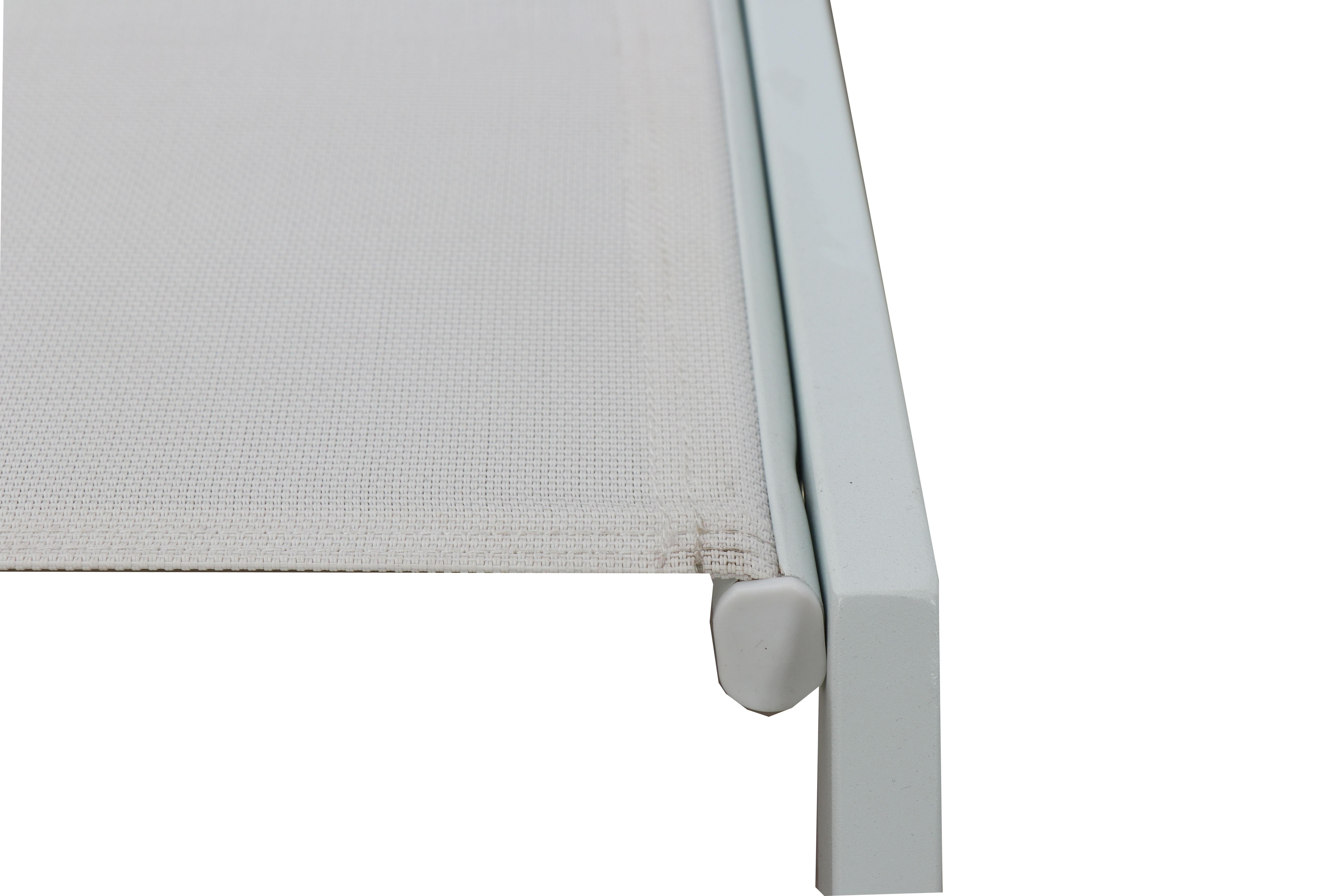 Tumbona de jardín NATERIAL Riba de metal blanco 61x33x199 cm - 16