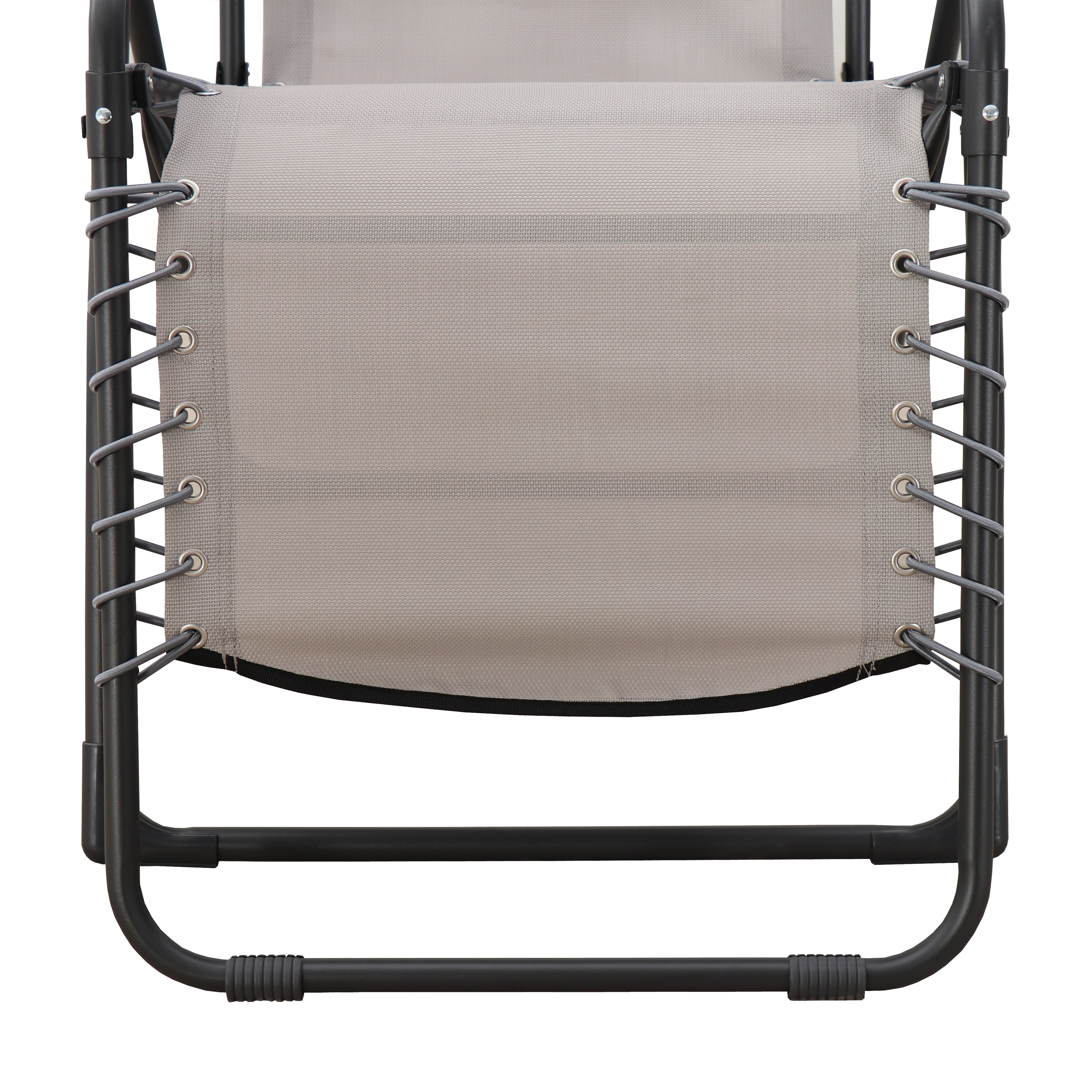 Sedia a sdraio da giardino con cuscino marrone e braccioli Zero Gravity struttura in acciaio marrone, seduta in textilene marrone - 9