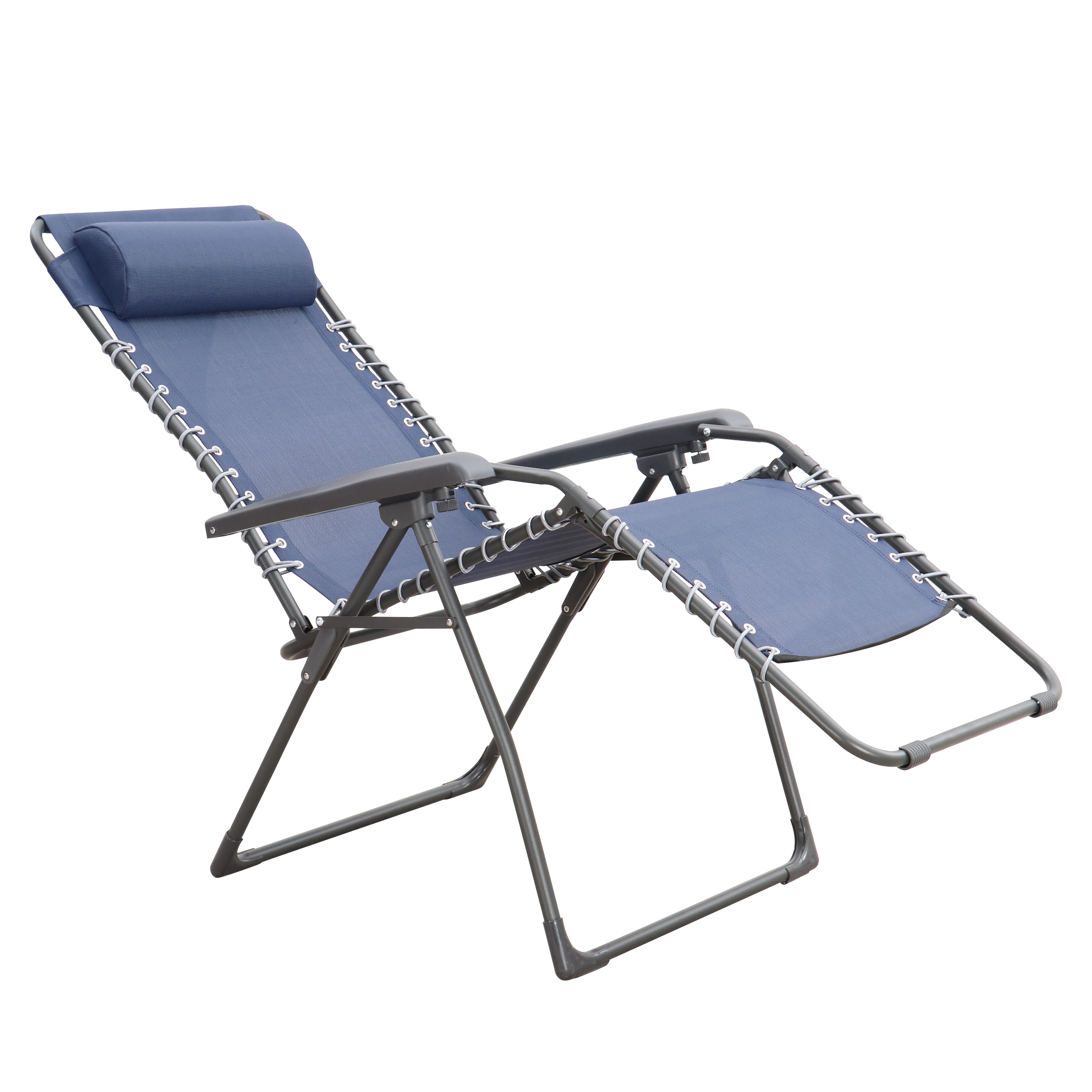 Sedia Sdraio GRAVITY ZERO Verde Con Cuscino E Poggiapiedi - Pieghevole Per Spiaggia E Giardino