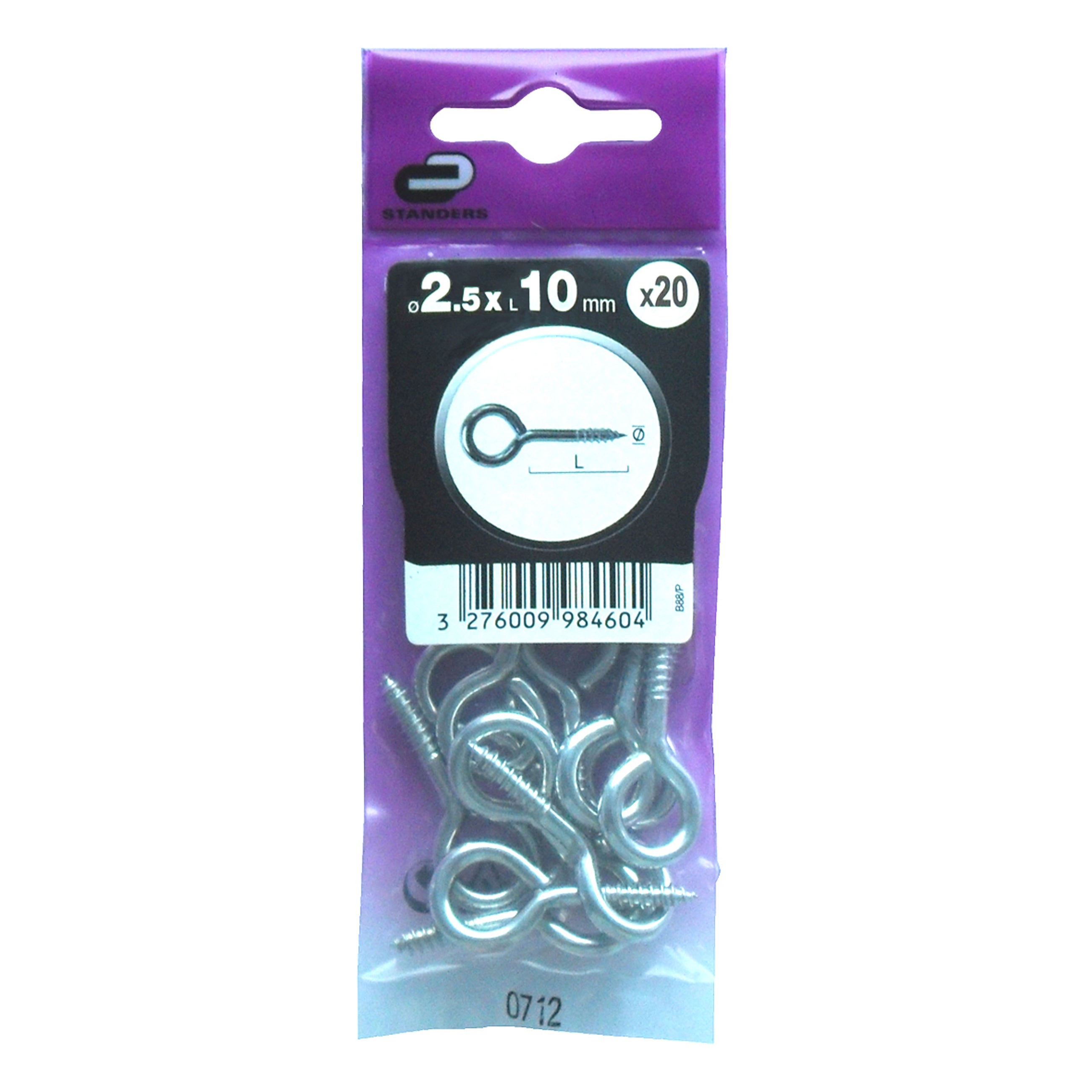 20 ganchos cerrados de acero cincado y 10 mm de longitud - 4