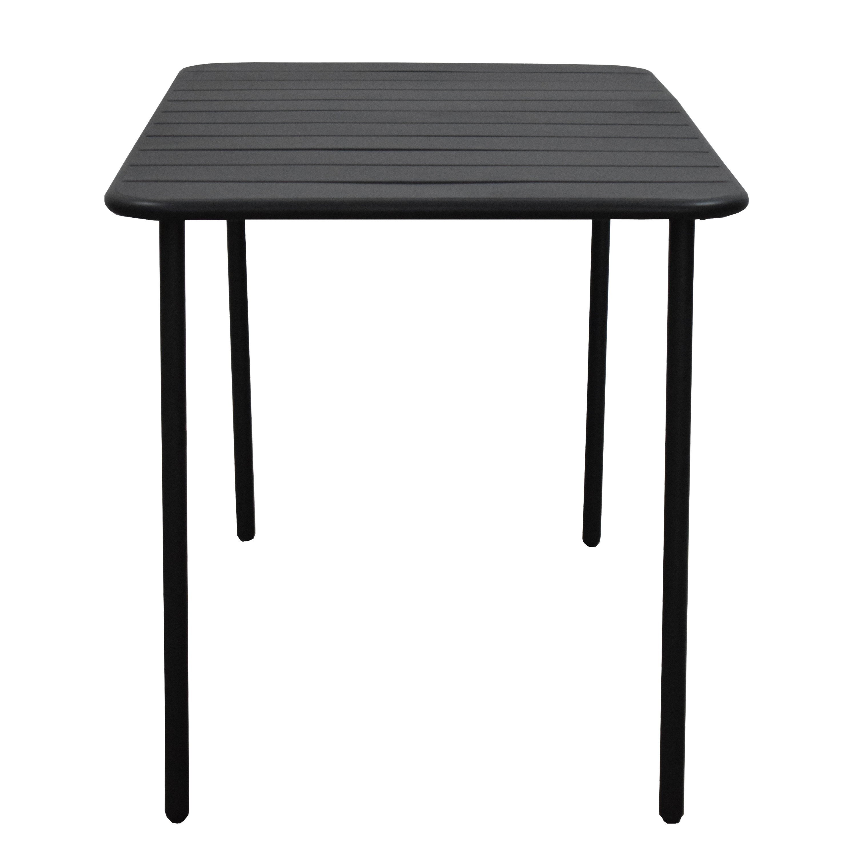 Tavolo da pranzo per giardino Cafe struttura e superficie in acciaio antracite per 6 persone 70x120cm - 5