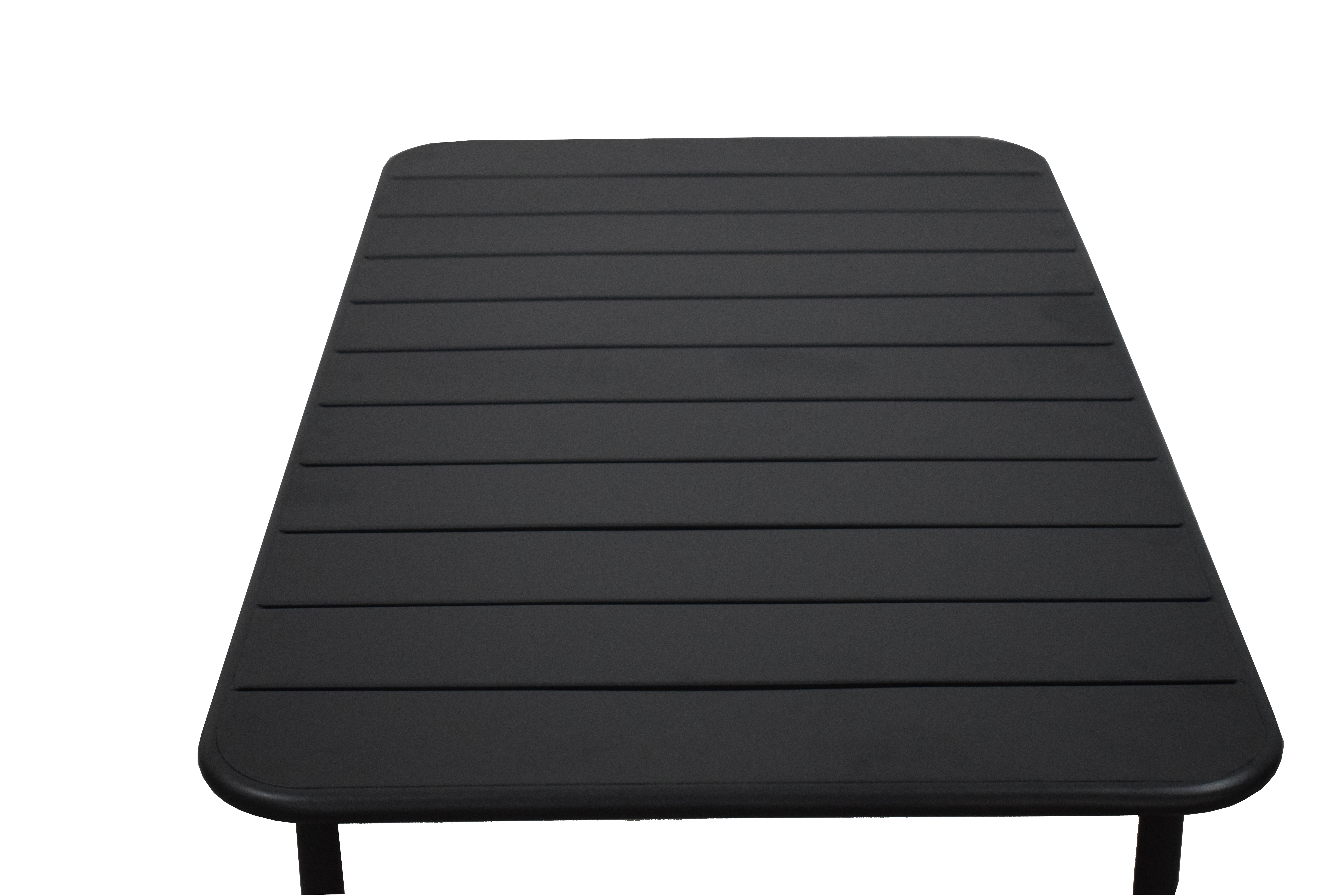 Tavolo da pranzo per giardino Cafe struttura e superficie in acciaio antracite per 6 persone 70x120cm - 6