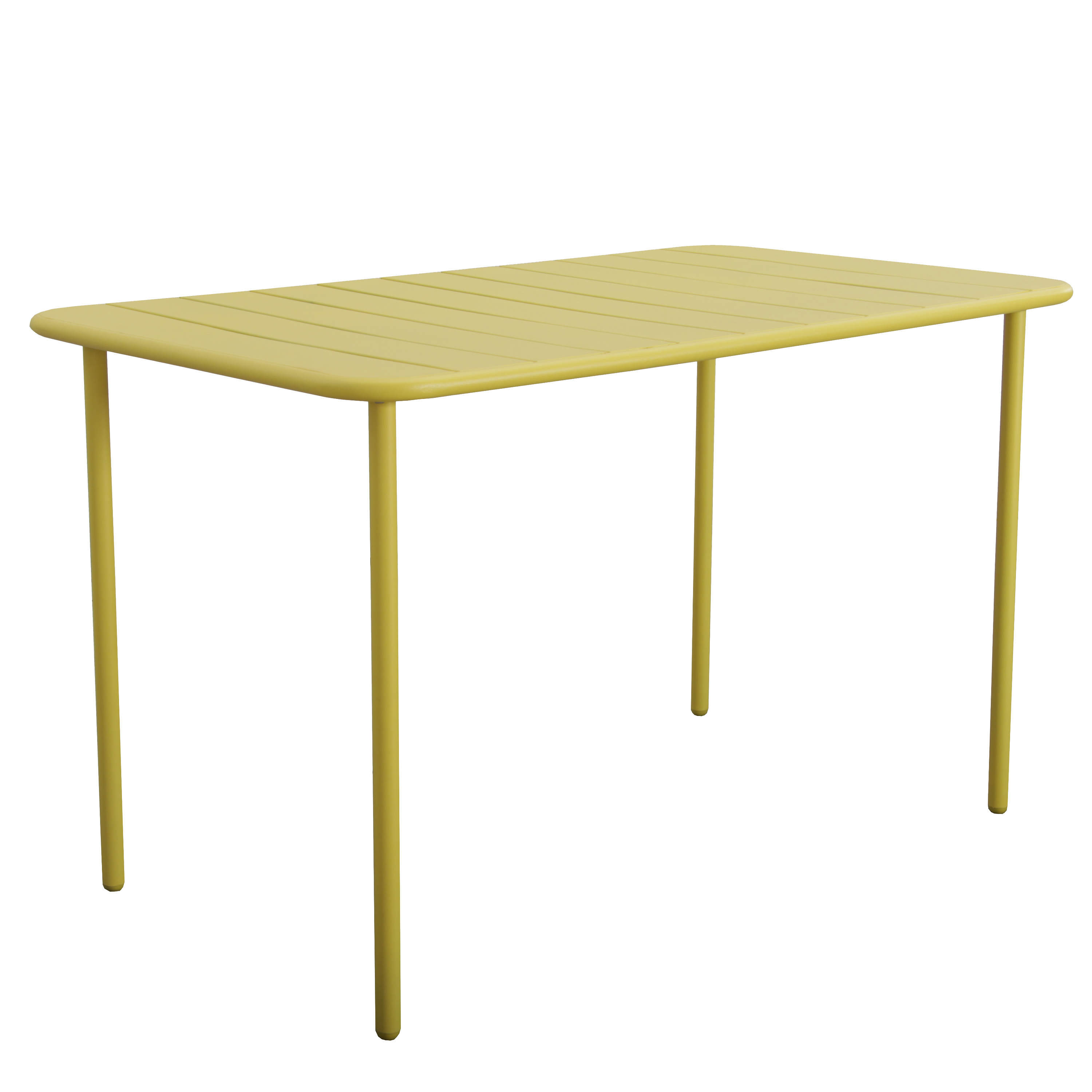 Mesa de metal CAFE 120X70 COLORIS JAUNE - 2
