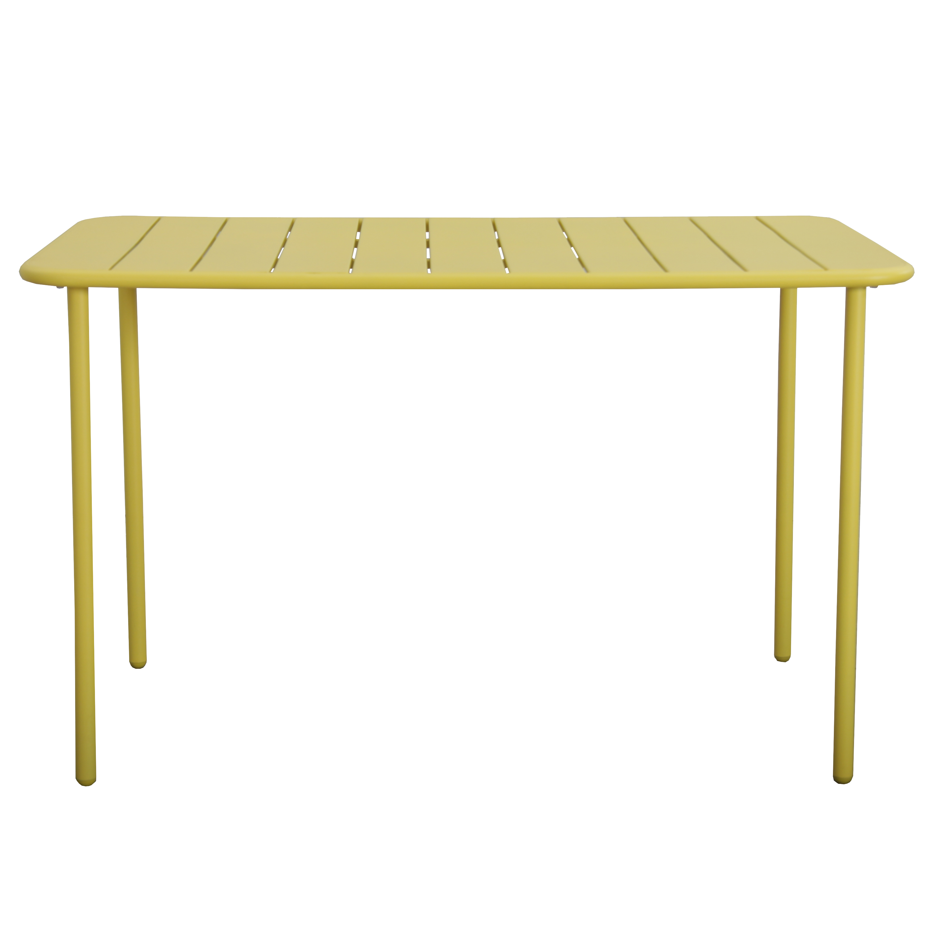 Mesa de metal CAFE 120X70 COLORIS JAUNE - 7