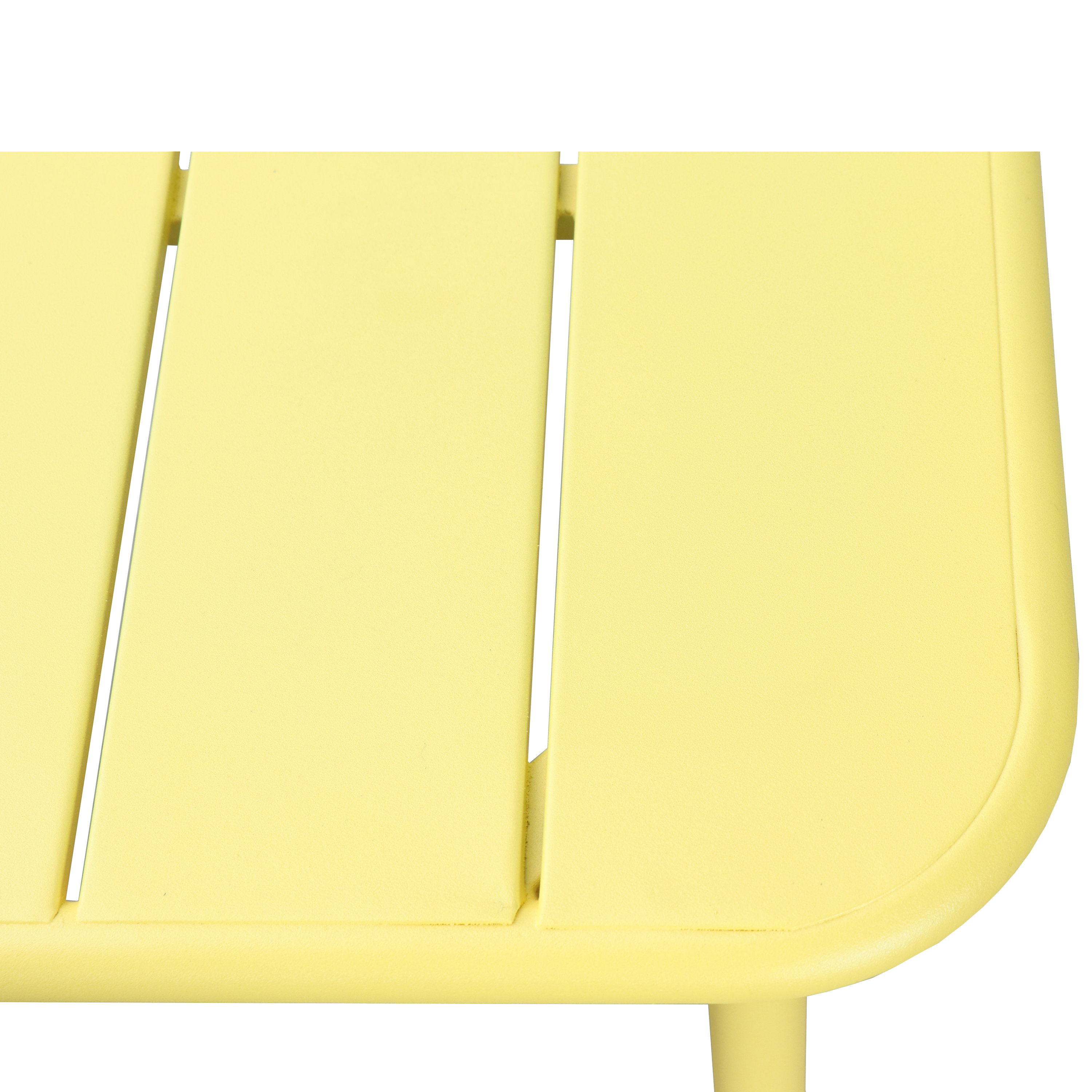 Mesa de metal CAFE 120X70 COLORIS JAUNE - 5
