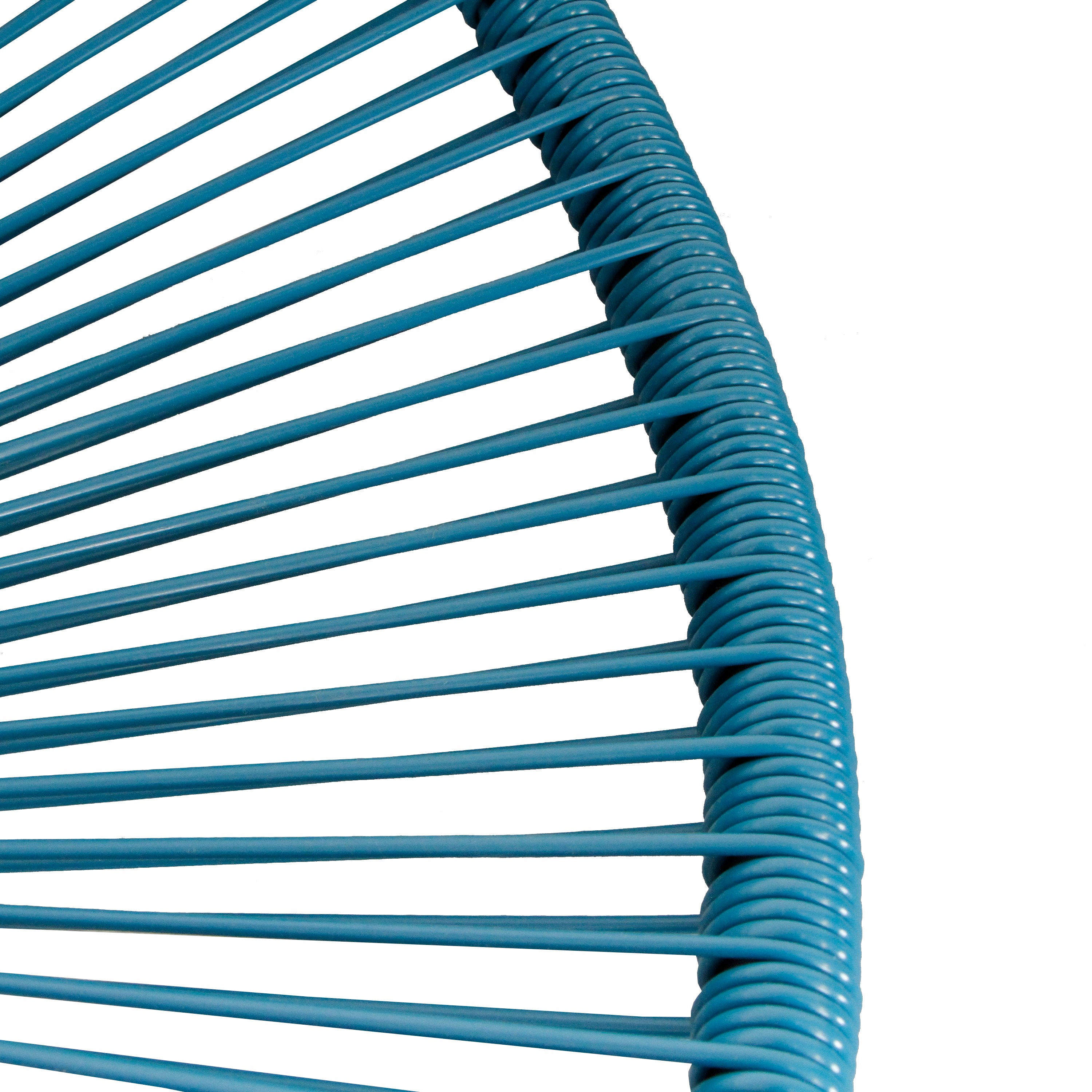 Sedia da giardino in acciaio blu Acapulco, seduta in rattan sintetico blu - 15