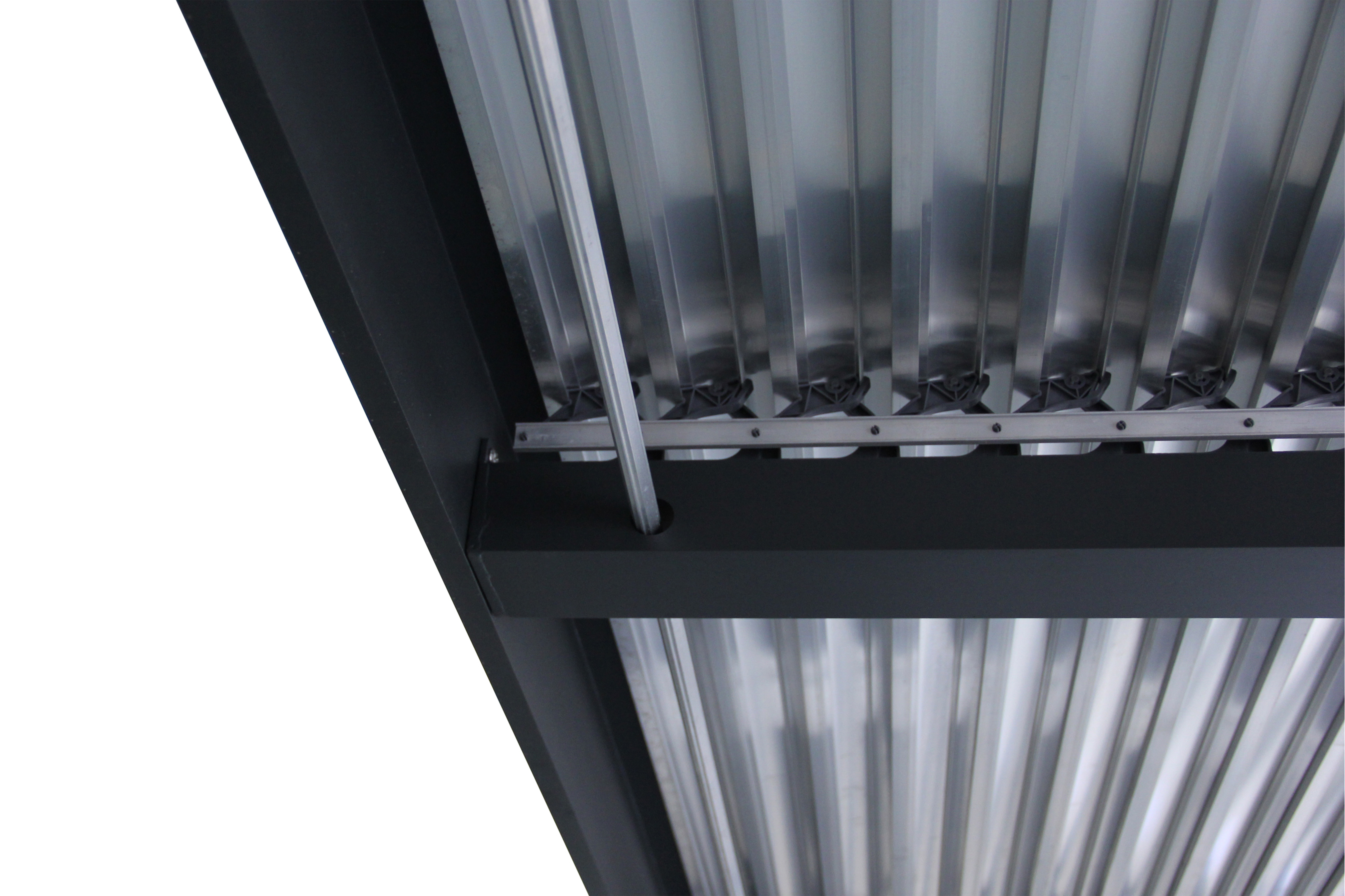 Pergola bioclimatique autoportante First II aluminium gris anthracite, 9m² - 8