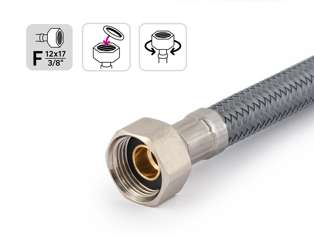 Flexible femelle/mâle 12x17 10x1 (3/8