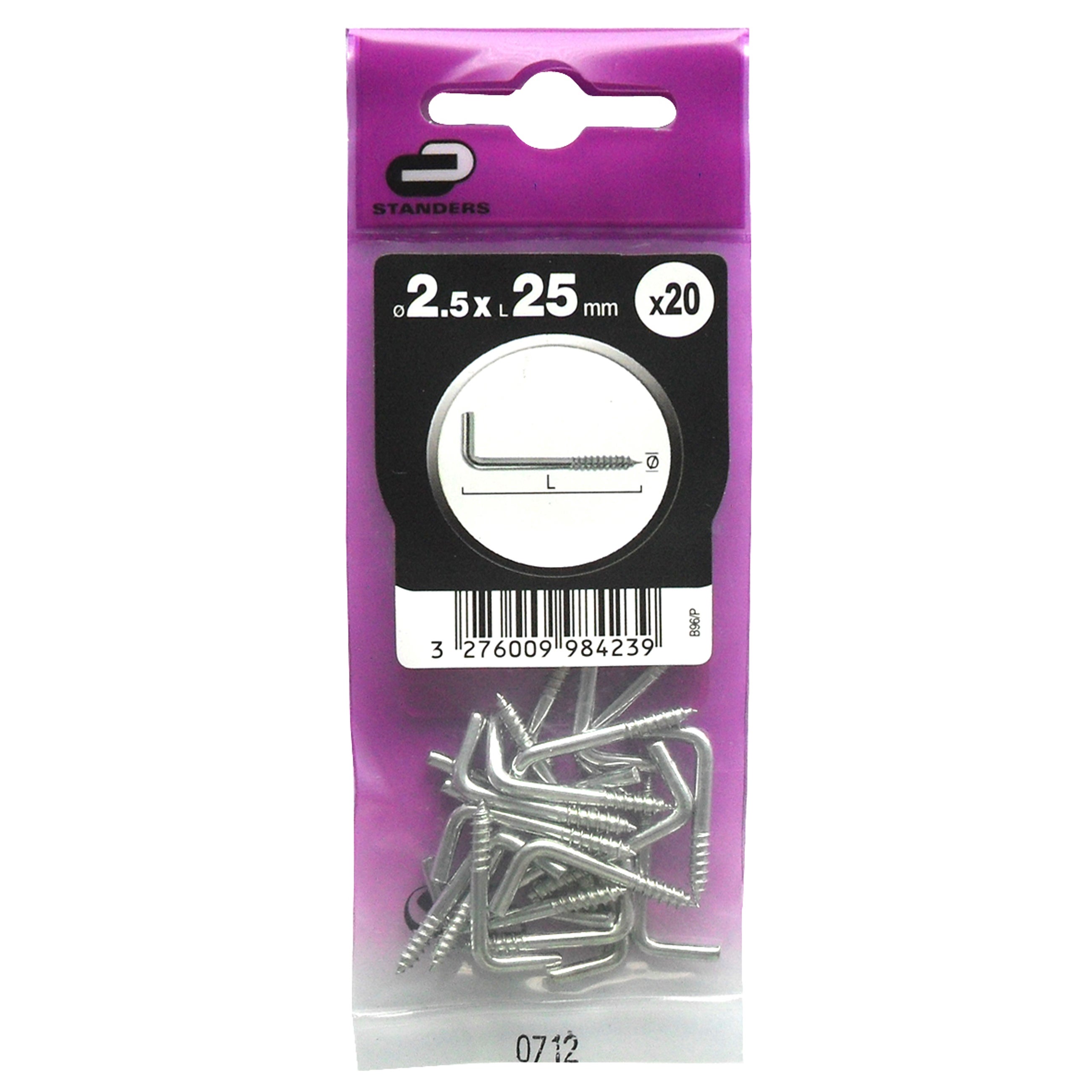 20 escarpias para atornillar de acero de ø2,5x25 mm - 3