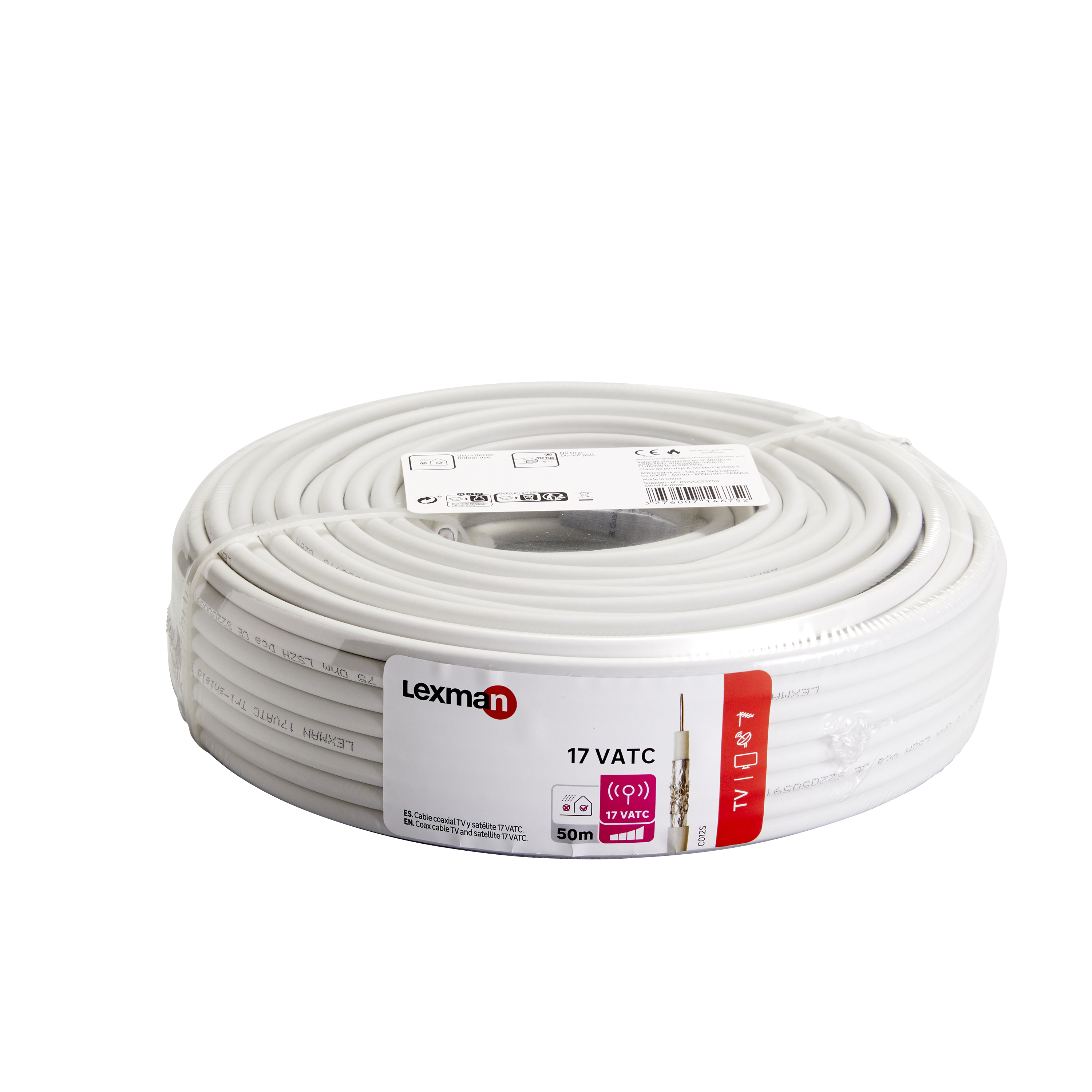 Cable tv 17 vatc 50m blanco fc-d lexman