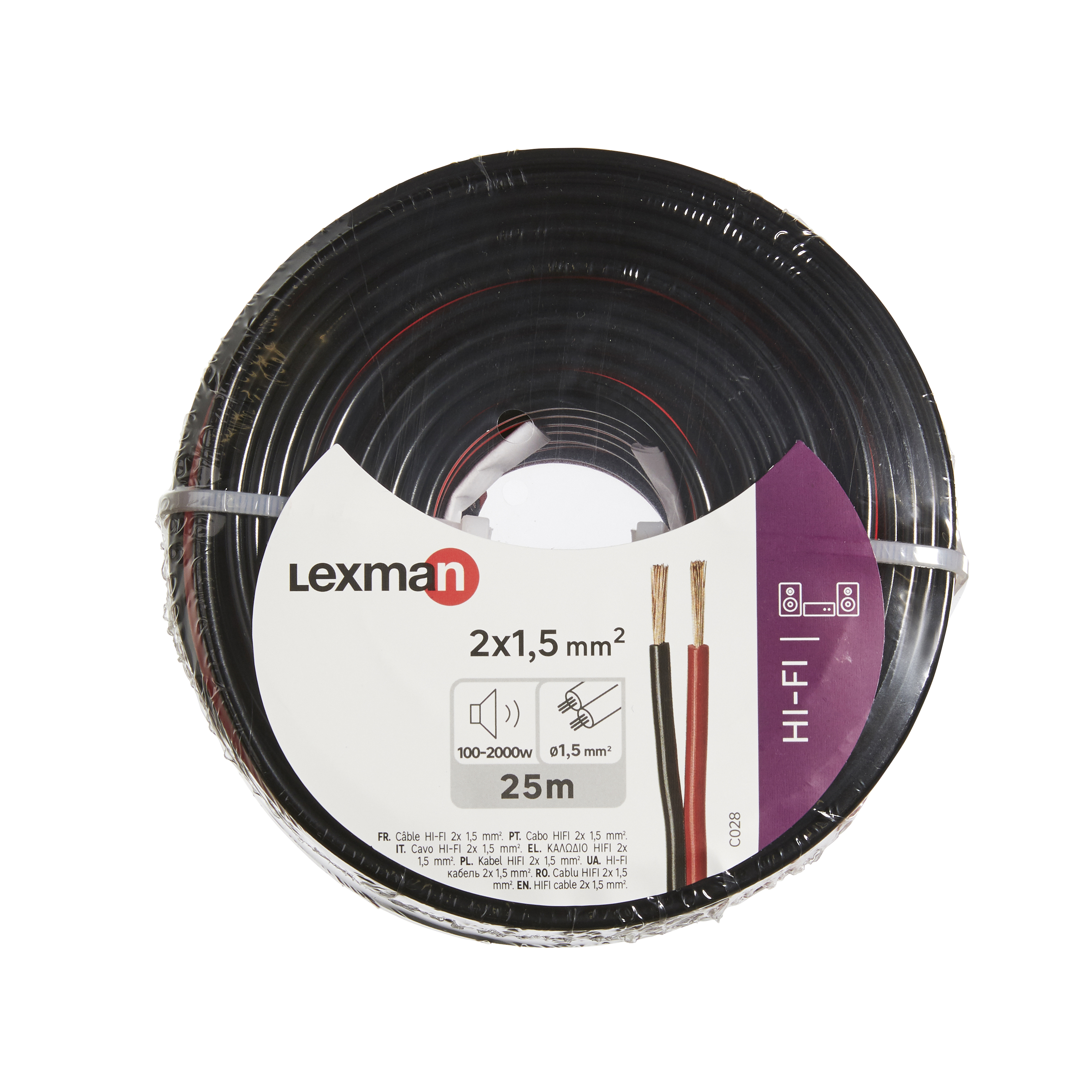 Electrosmart Cavo Per Altoparlanti 5 Metri - 2x1 Mm², 2x89 Fili, Rosso/Nero Per HiFi Casa E Auto
