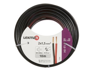 Bematik - Cable De Audio Para Altavoces Rojo Y Negro De 2x1,50 Mm²