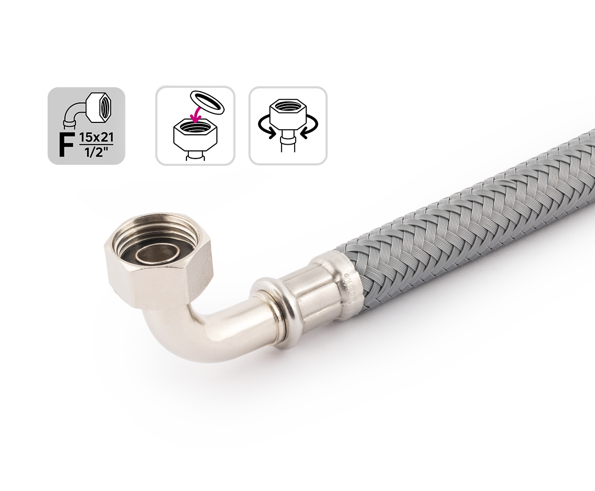 Flexible coudé mâle/femelle 15x21 (1/2