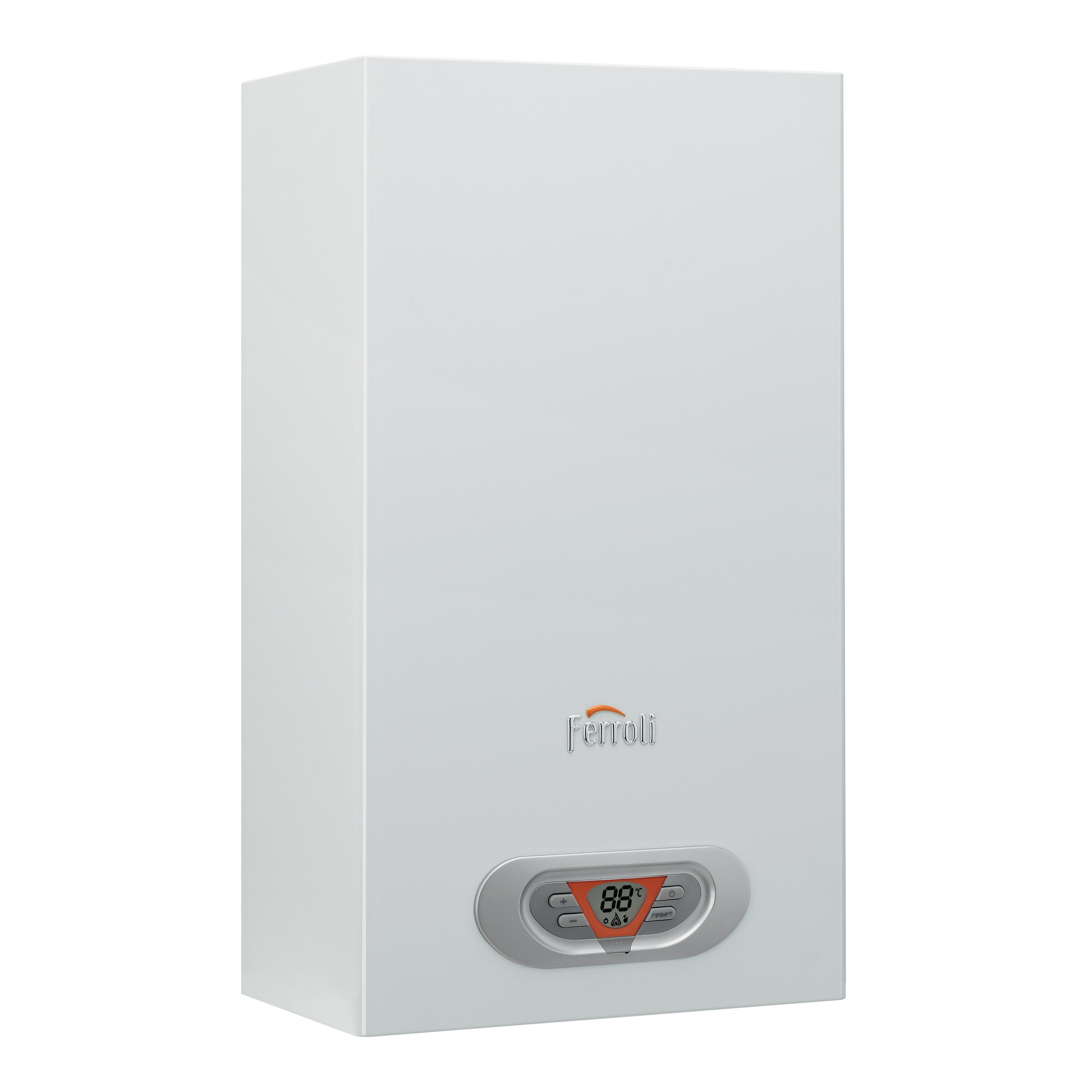 Scaldabagno A Gas Metano Ferroli Sky ECo 17 F – 17 Litri Al Minuto, Camera Stagna A Tiraggio Forzato, Prestazioni Efficienti Per Tutta La Casa