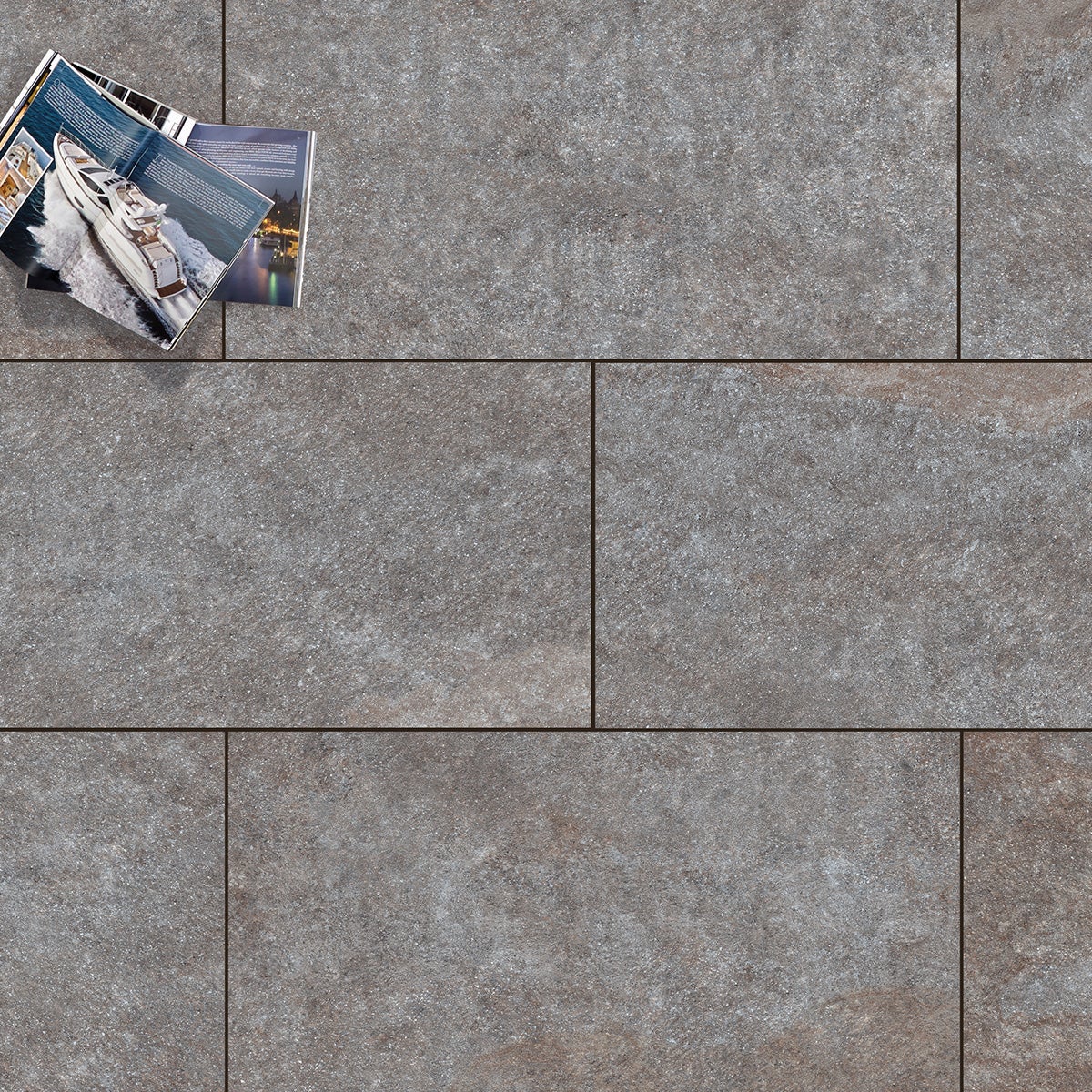 Lastra di cemento Coloss Porfido in gres naturale grigio L 120 x L 60 ...