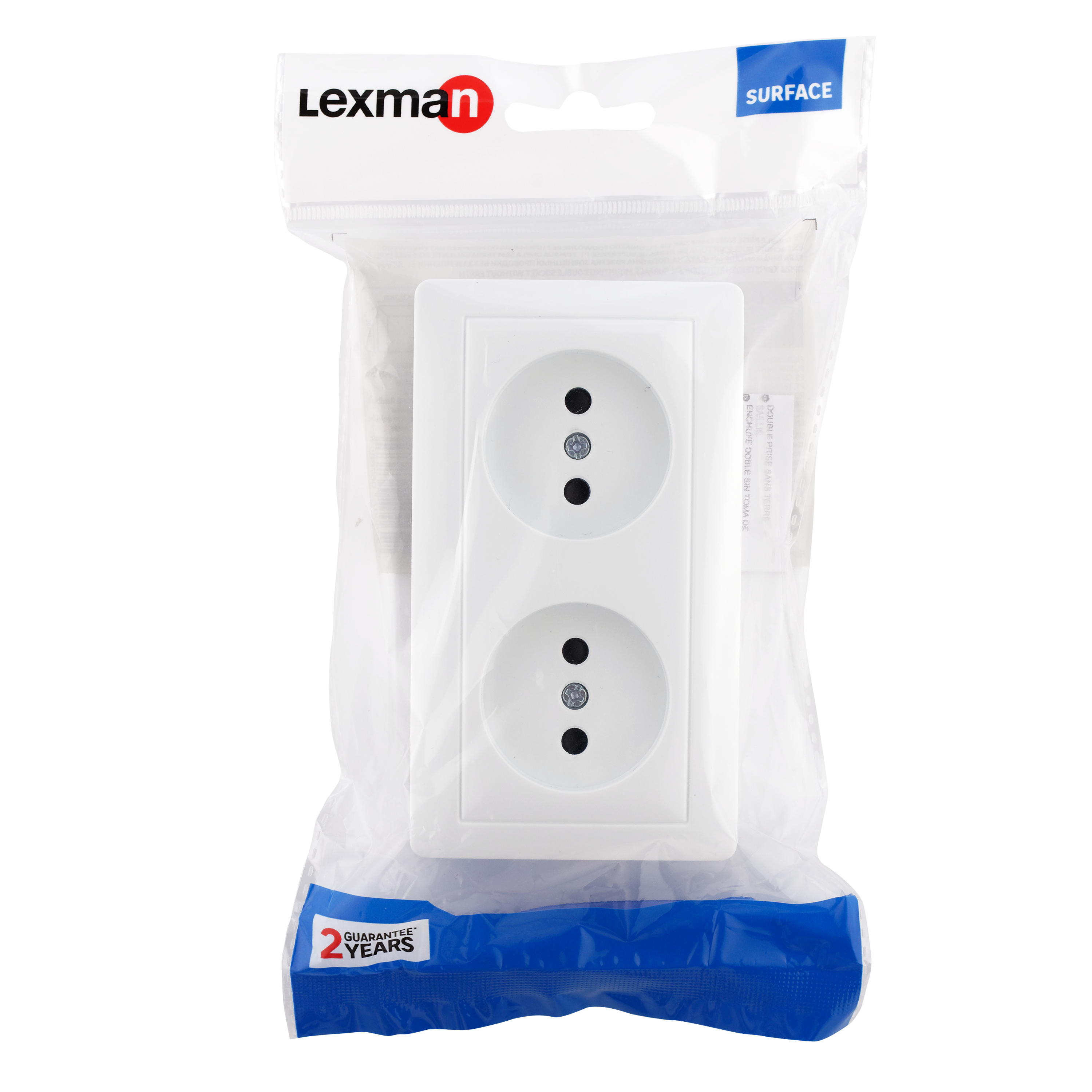 Tomada dupla sem terra SURFACE LEXMAN BRANCA - 4