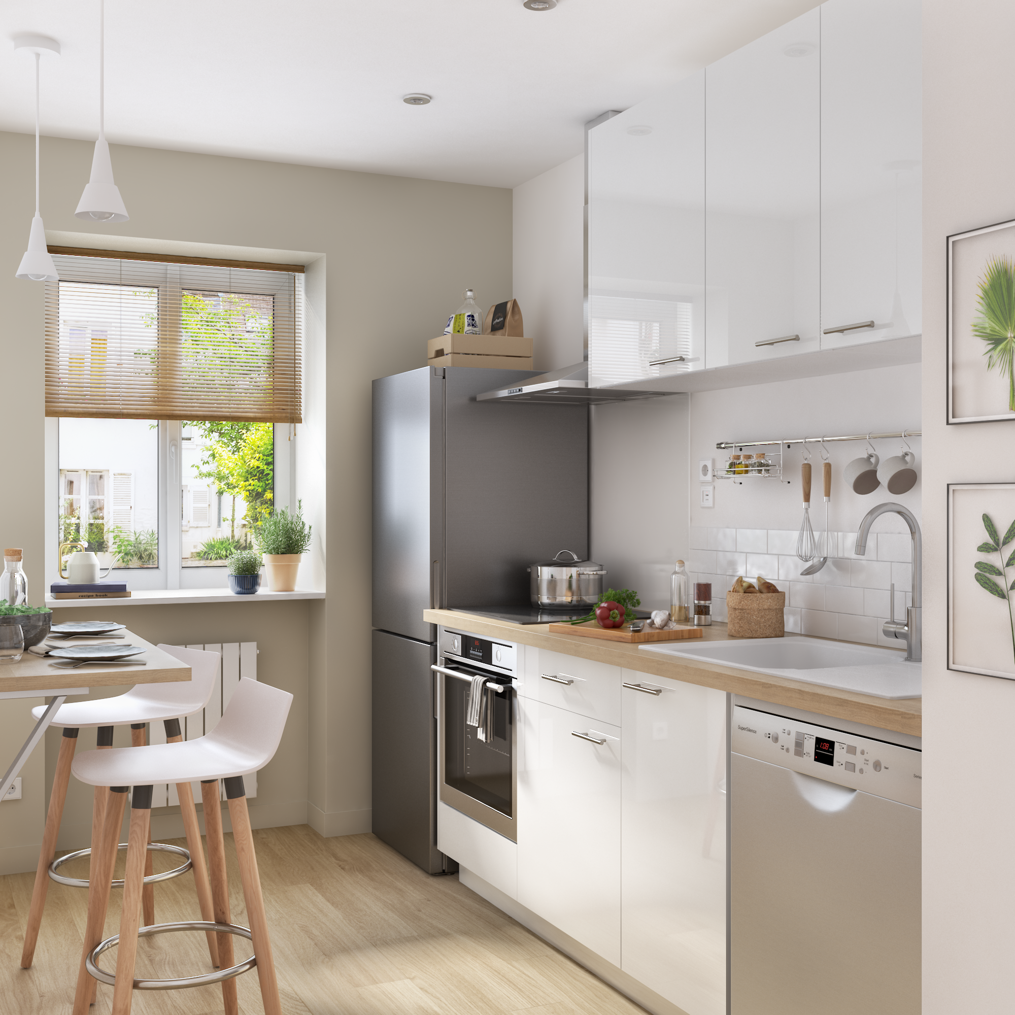 Porta de cozinha Delinia Sevilha 30X77 cm branco brilho - 7