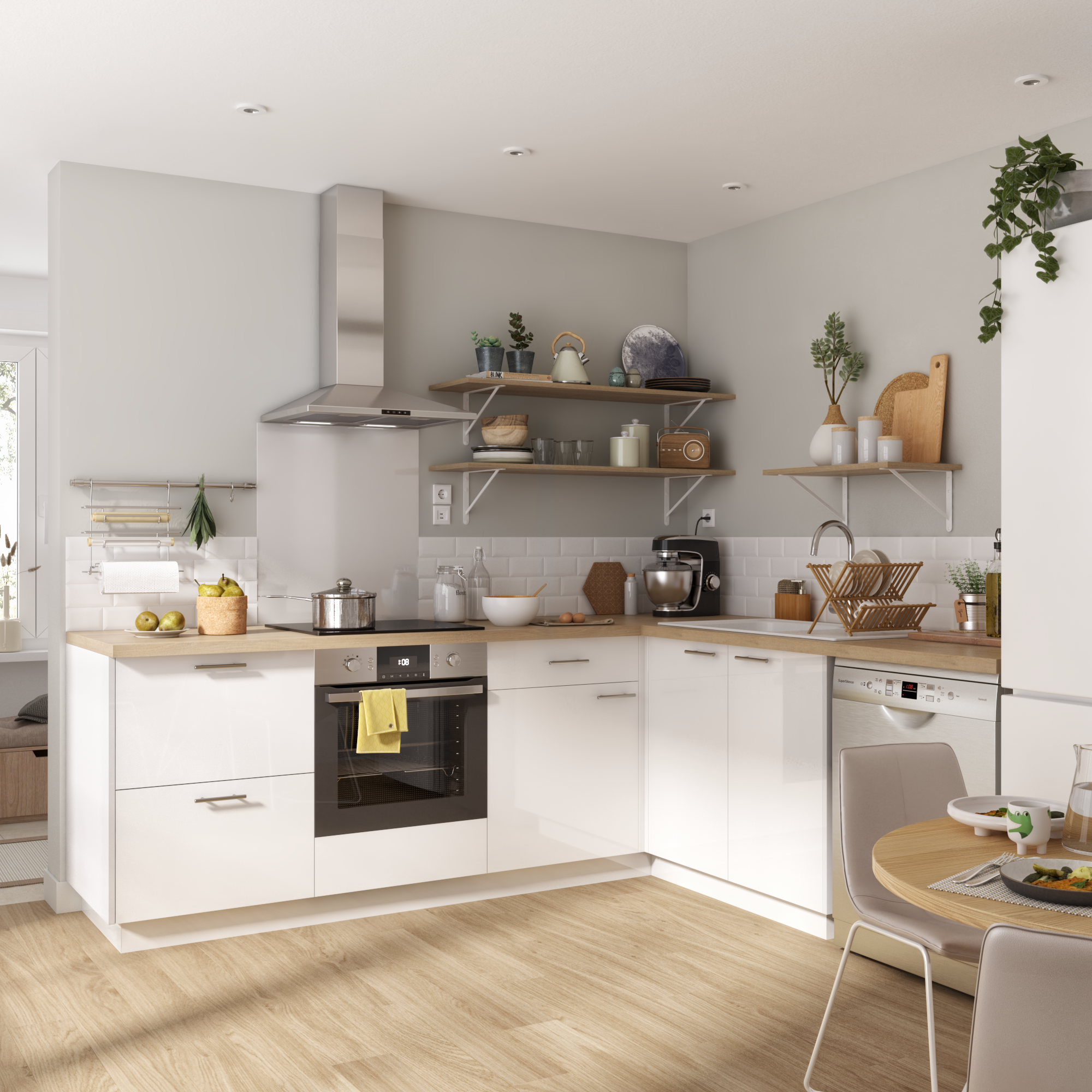 Frente gaveta de cozinha Delinia Sevilha 60X77 cm branco brilho - 4