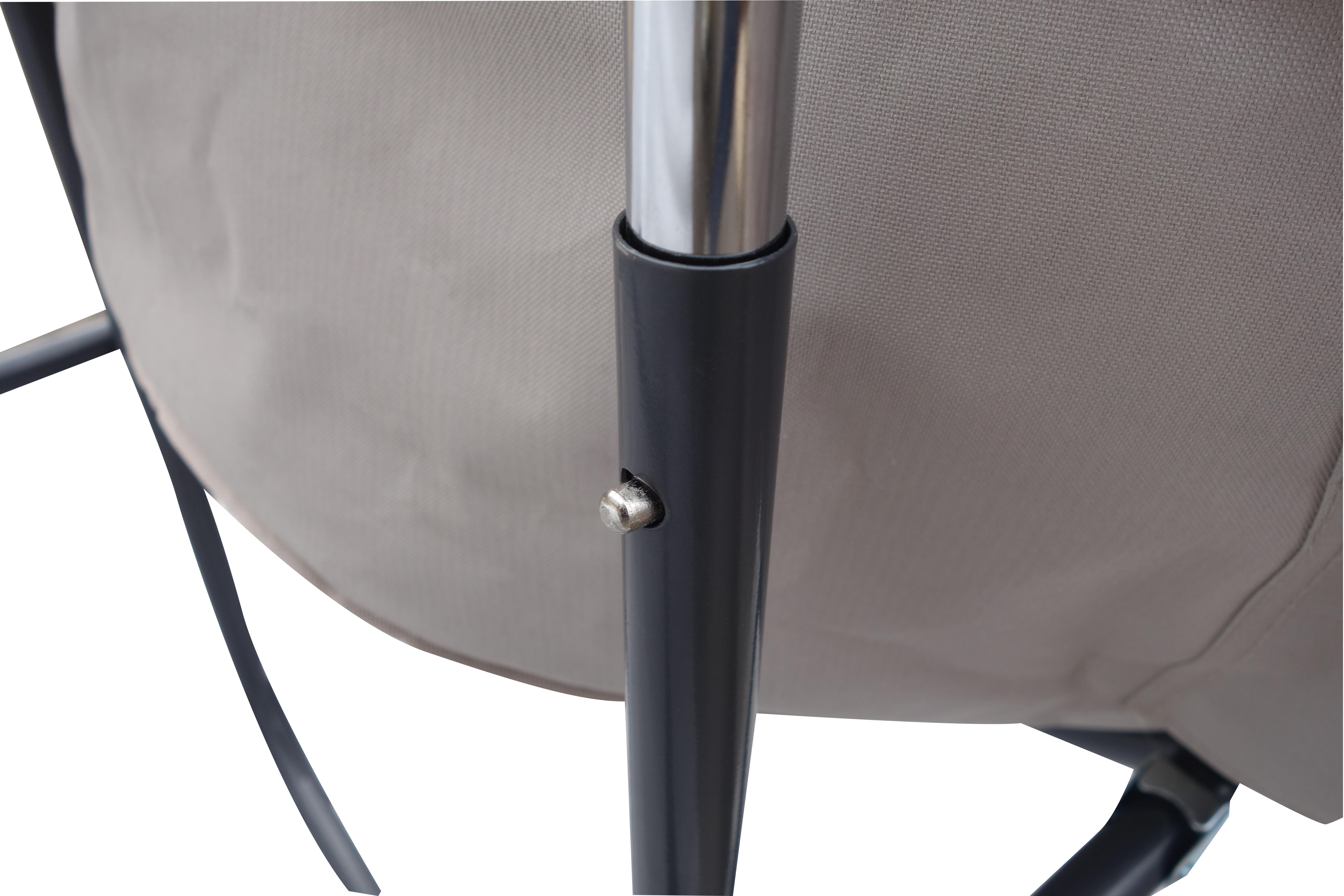Silla de exterior de metal y poliéster NATERIAL Moon topo - 4