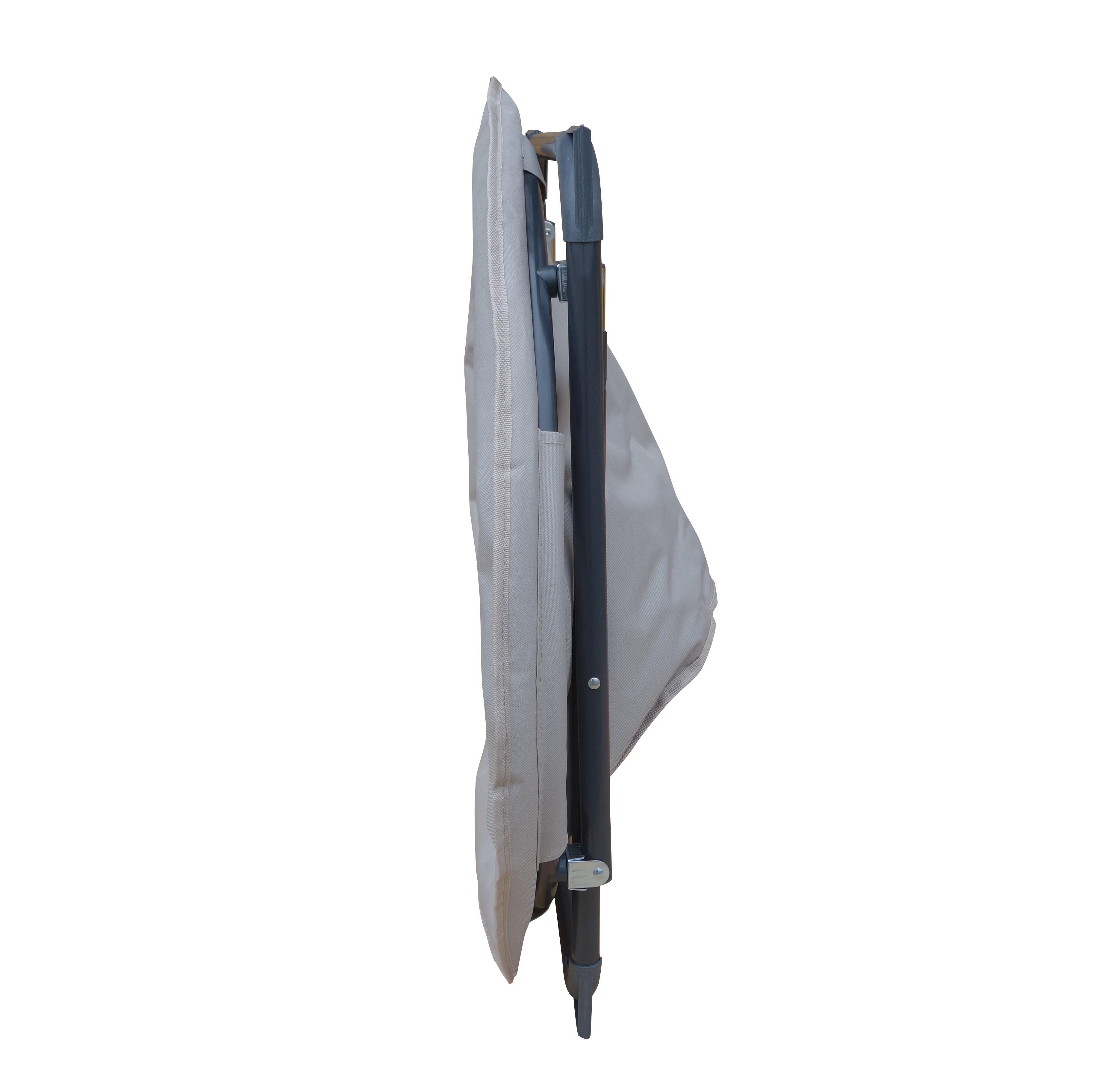 Cadeirão metal dobrável 85x78 cm bege Moon - 10