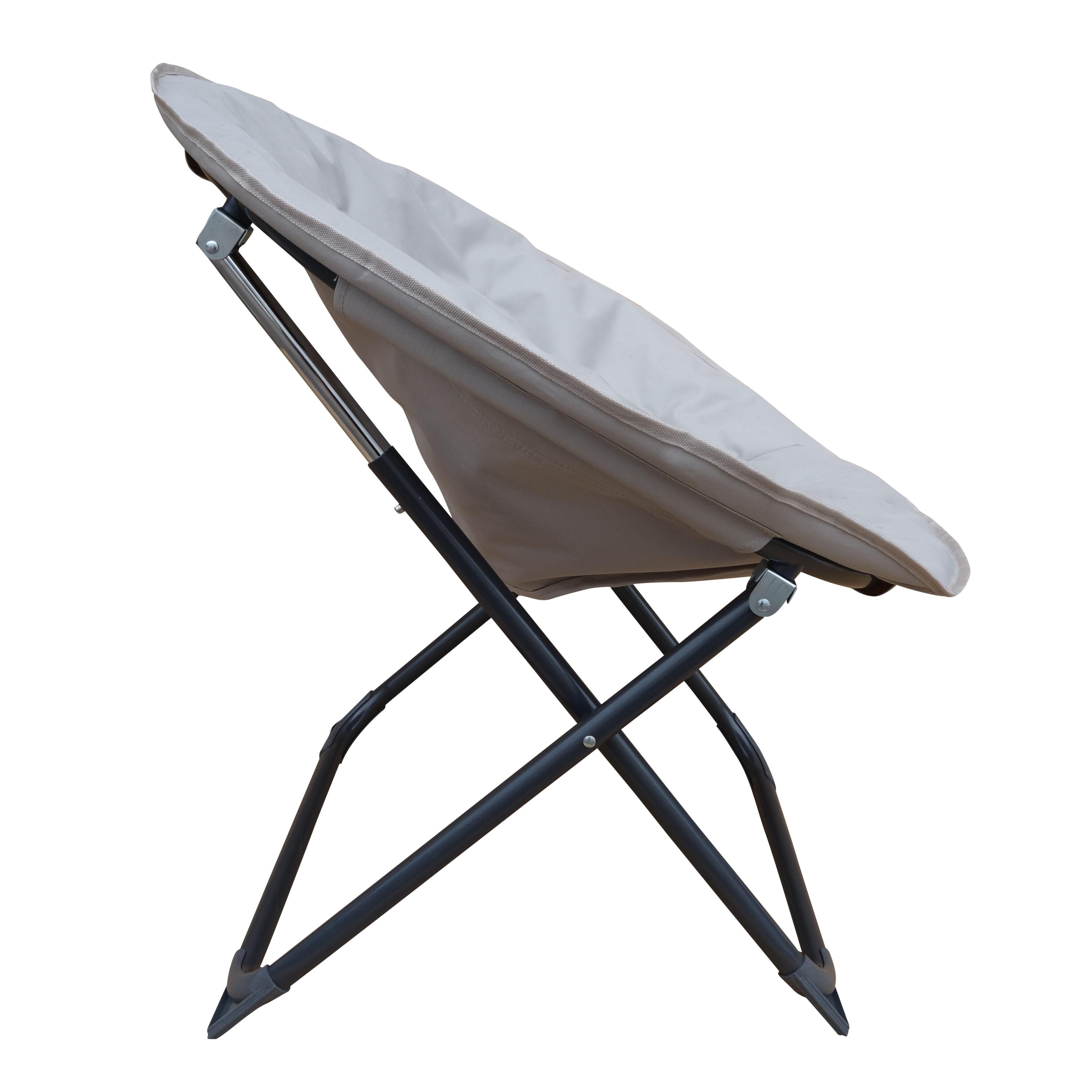 Cadeirão metal dobrável 85x78 cm bege Moon - 3