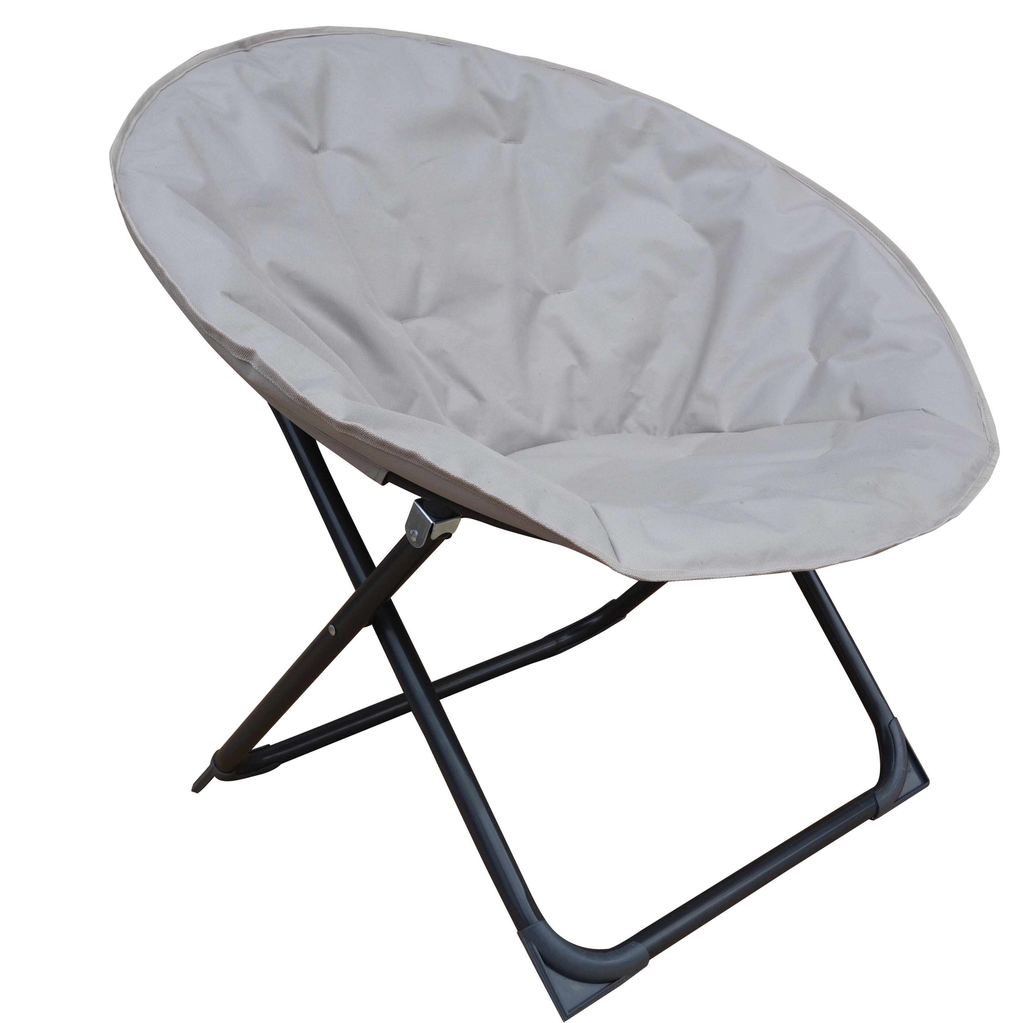Cadeirão metal dobrável 85x78 cm bege Moon - 8