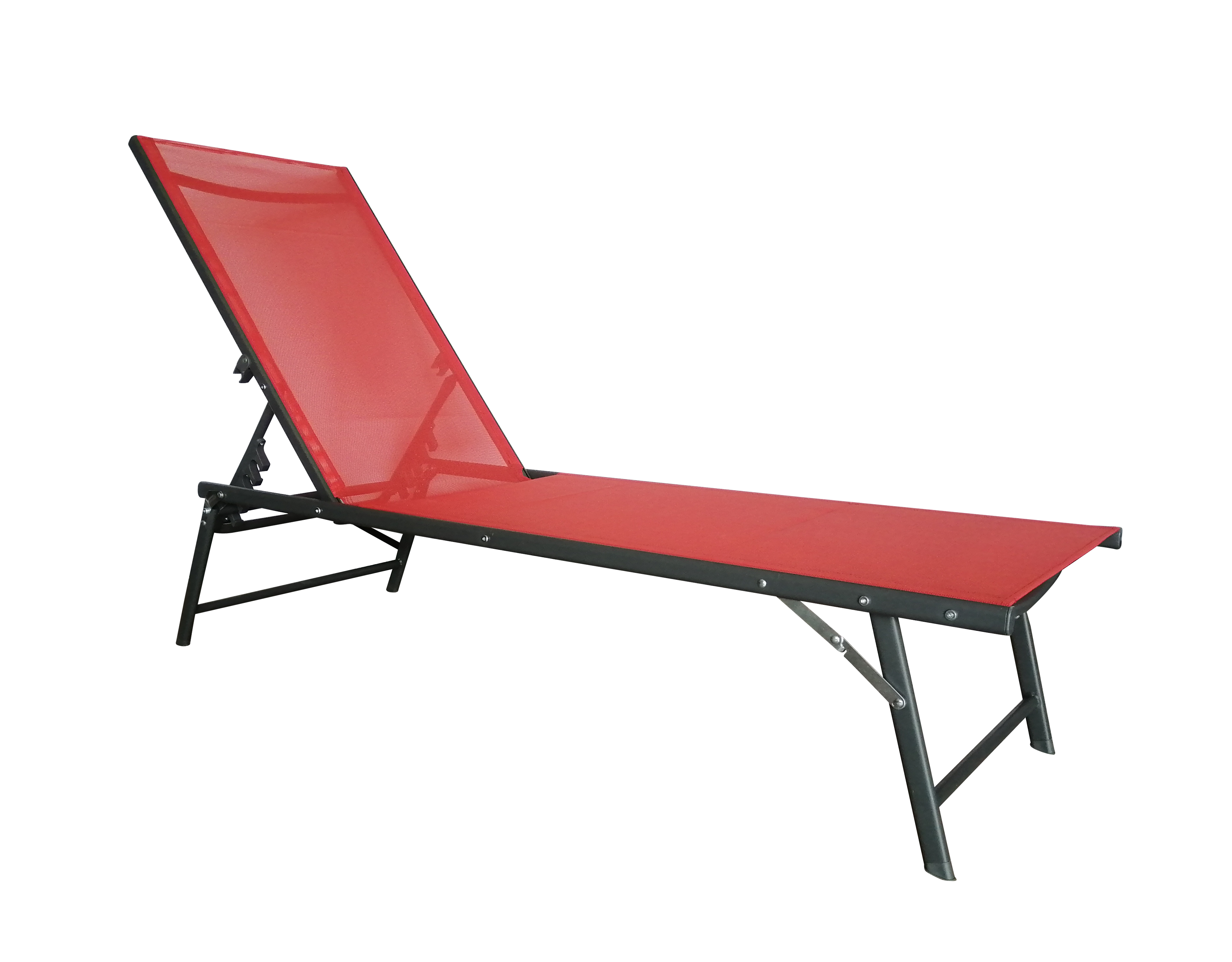 tumbona de jardin mallorca de acero roja 54x32x180 cm