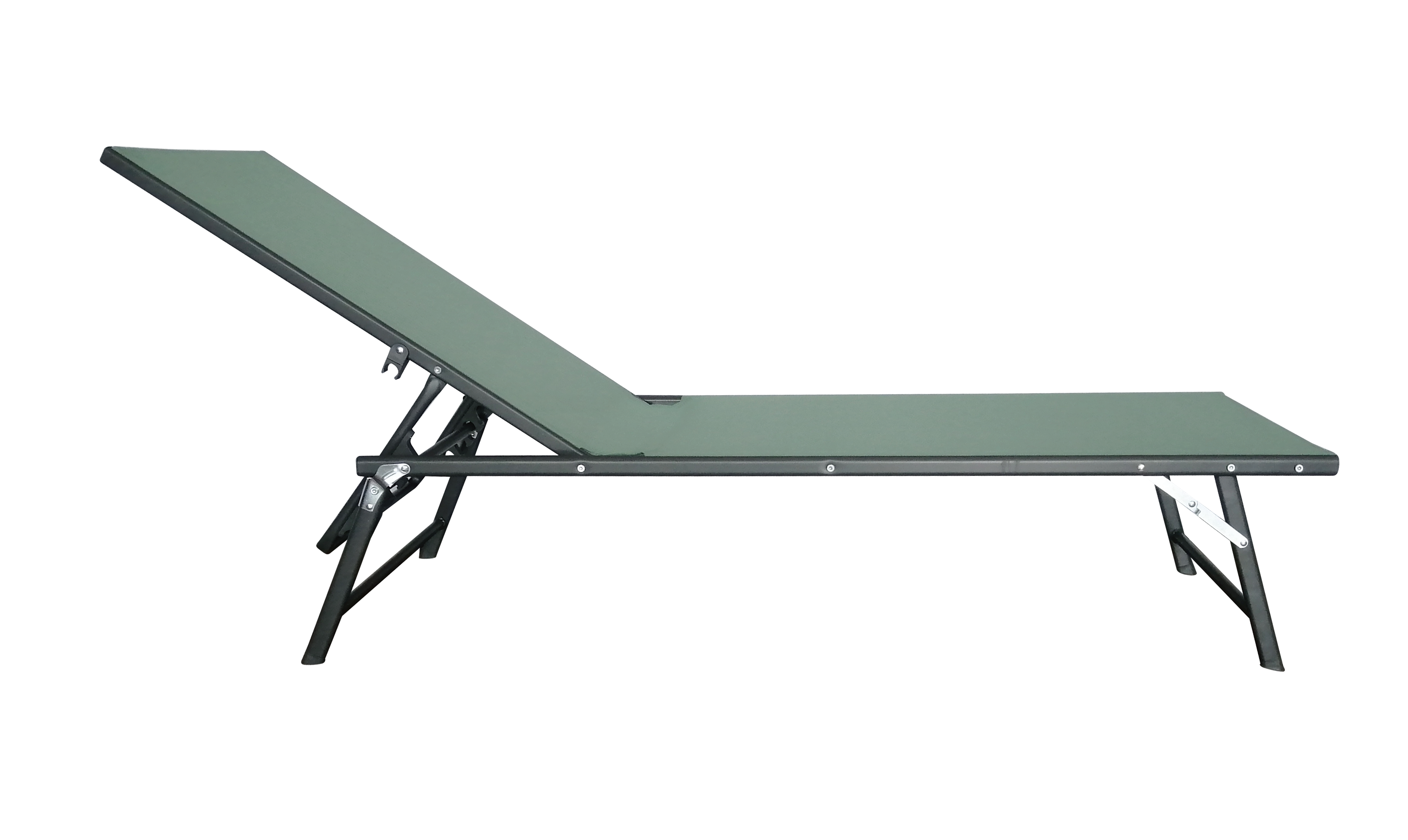 Tumbona de jardín de metal NATERIAL Mallorca verde 54x32x180 cm - 5