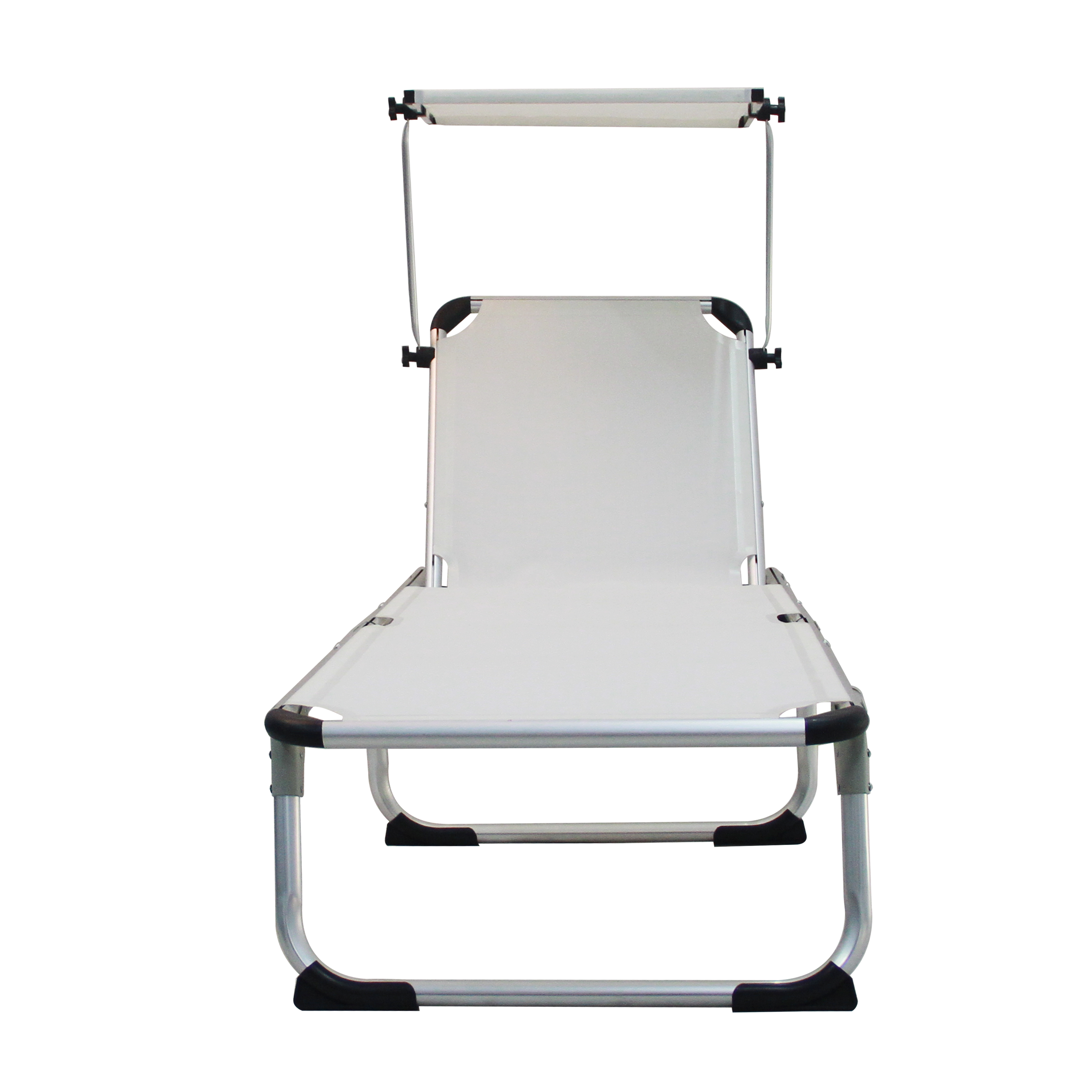 Espreguiçadeira alumínio com pala para o sol 61x188 cm branco Azur - 14