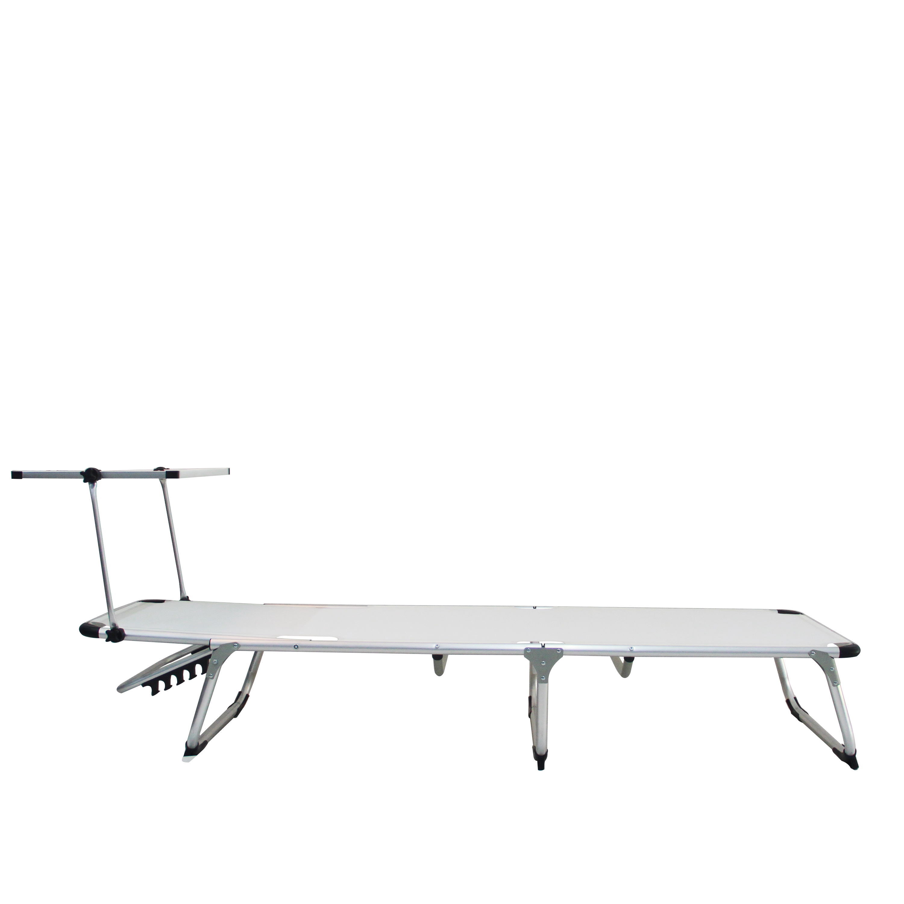 Espreguiçadeira alumínio com pala para o sol 61x188 cm branco Azur - 18