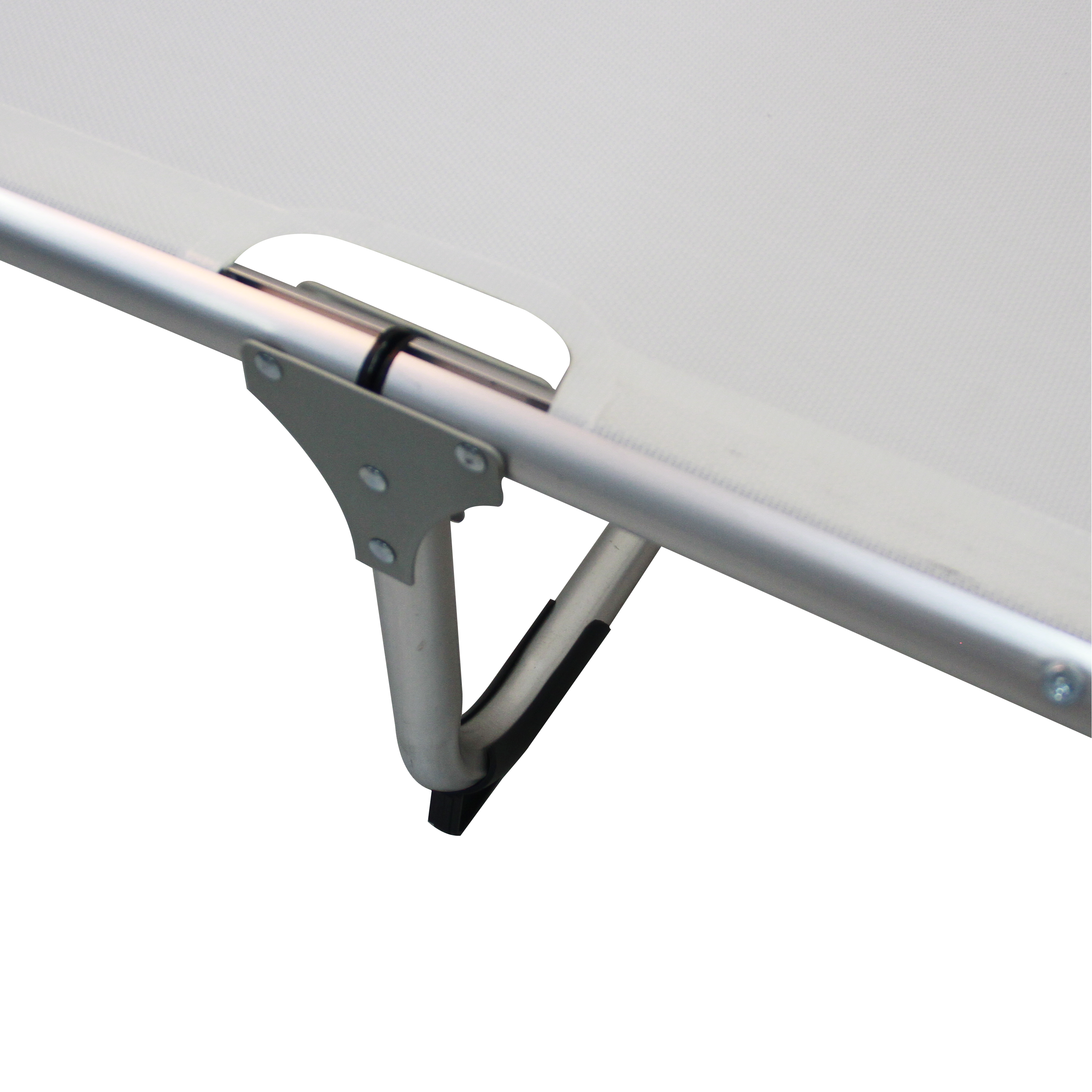 Espreguiçadeira alumínio com pala para o sol 61x188 cm branco Azur - 5