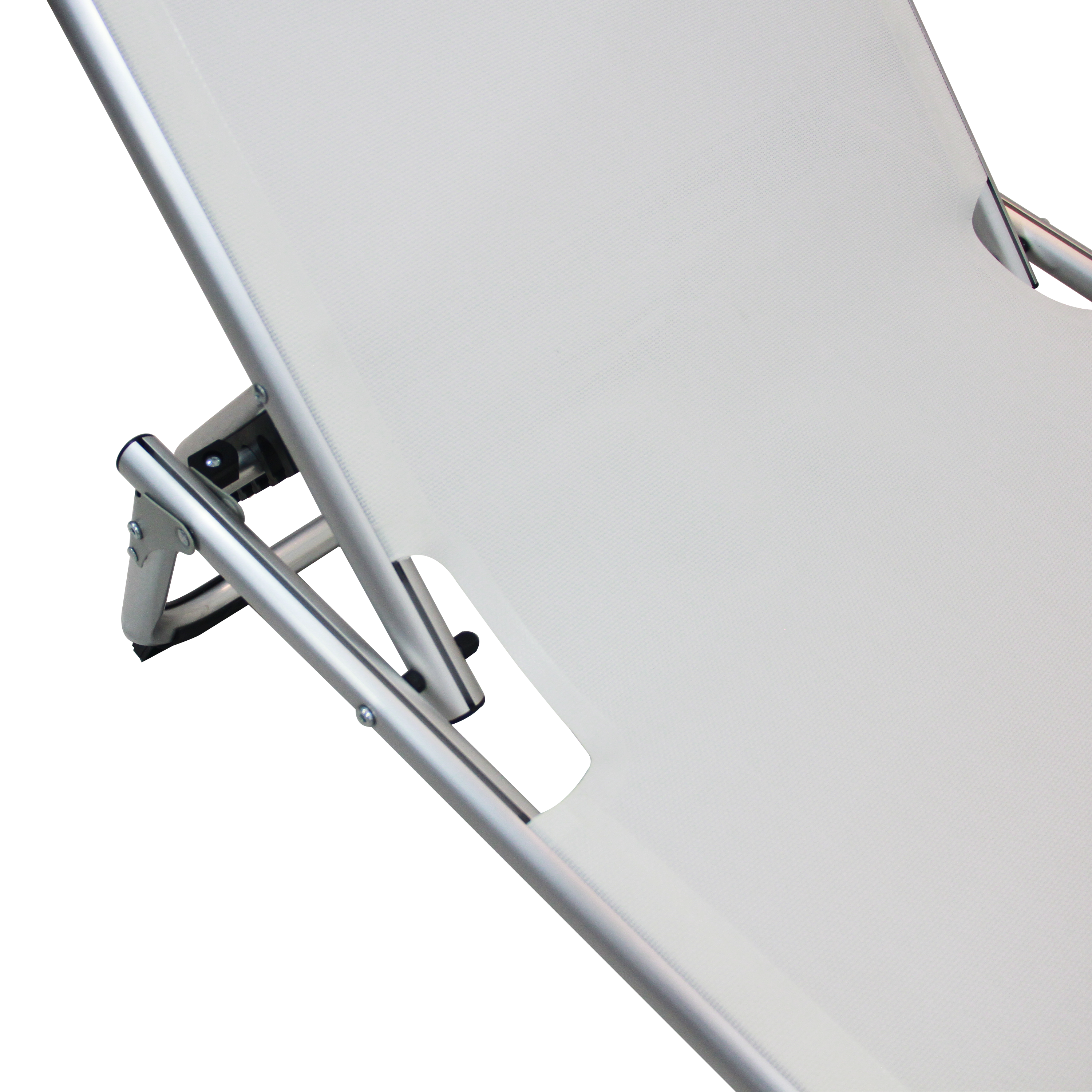 Espreguiçadeira alumínio com pala para o sol 61x188 cm branco Azur - 6