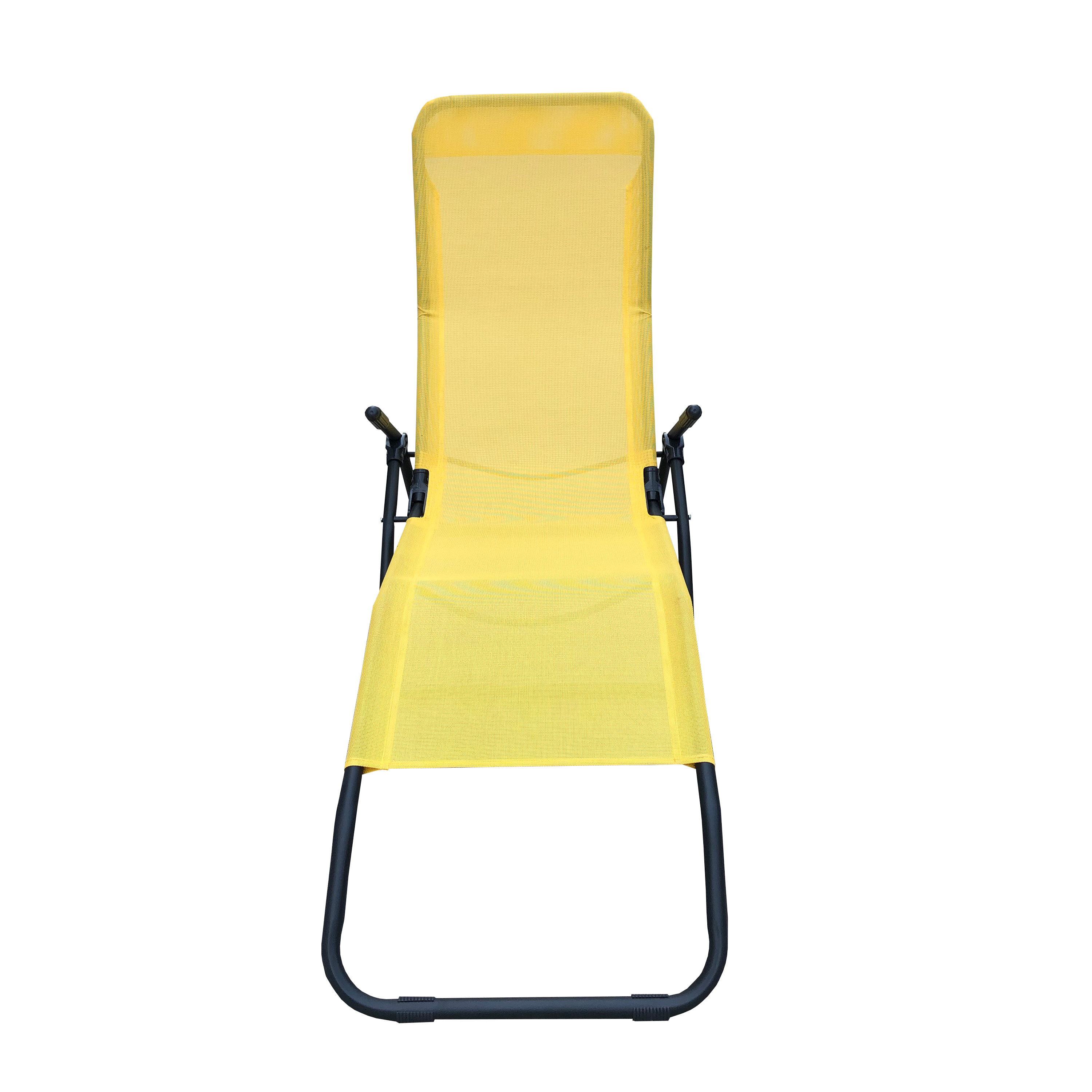 Lettino senza cuscino Fiesta in acciaio giallo - 4