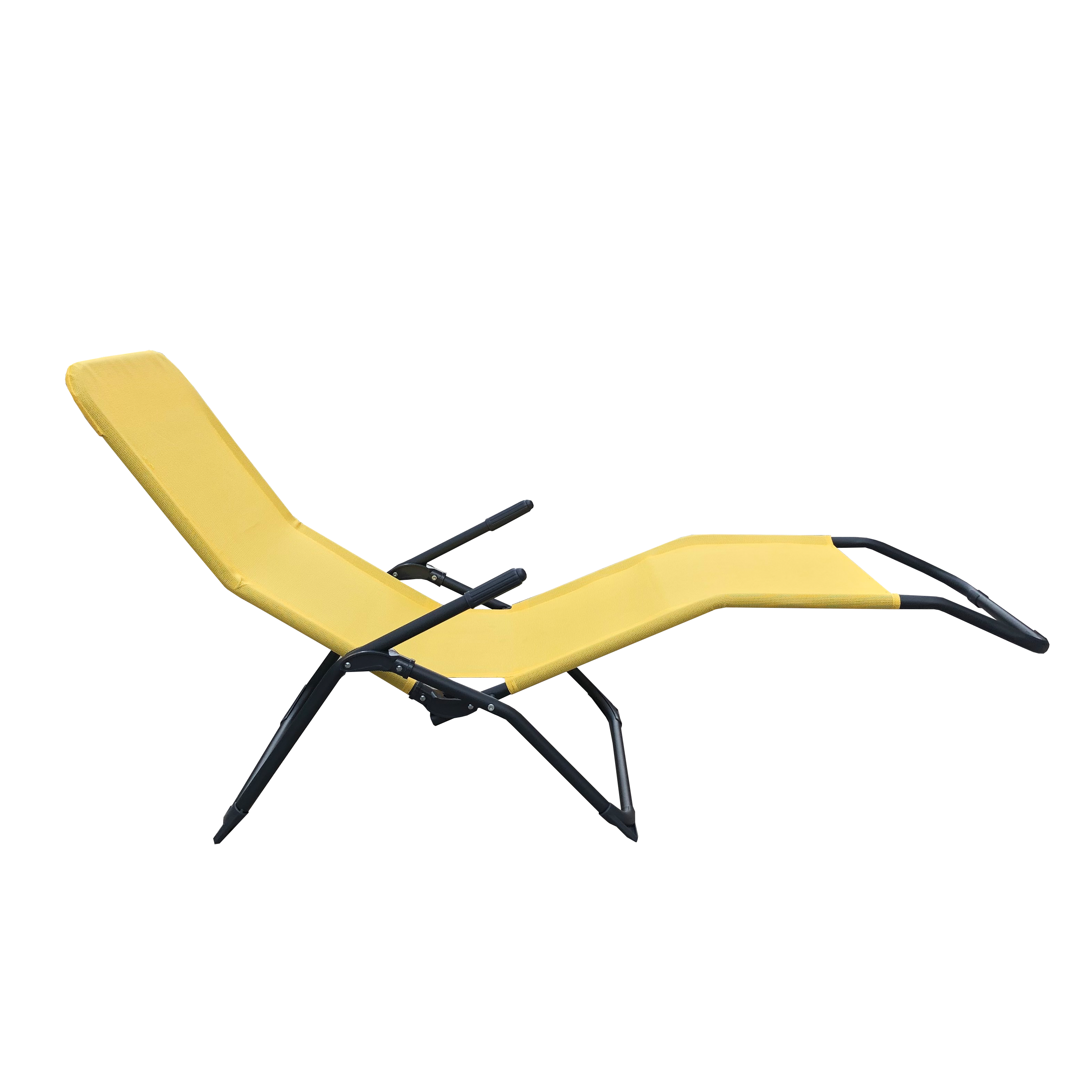 Lettino senza cuscino Fiesta in acciaio giallo - 2