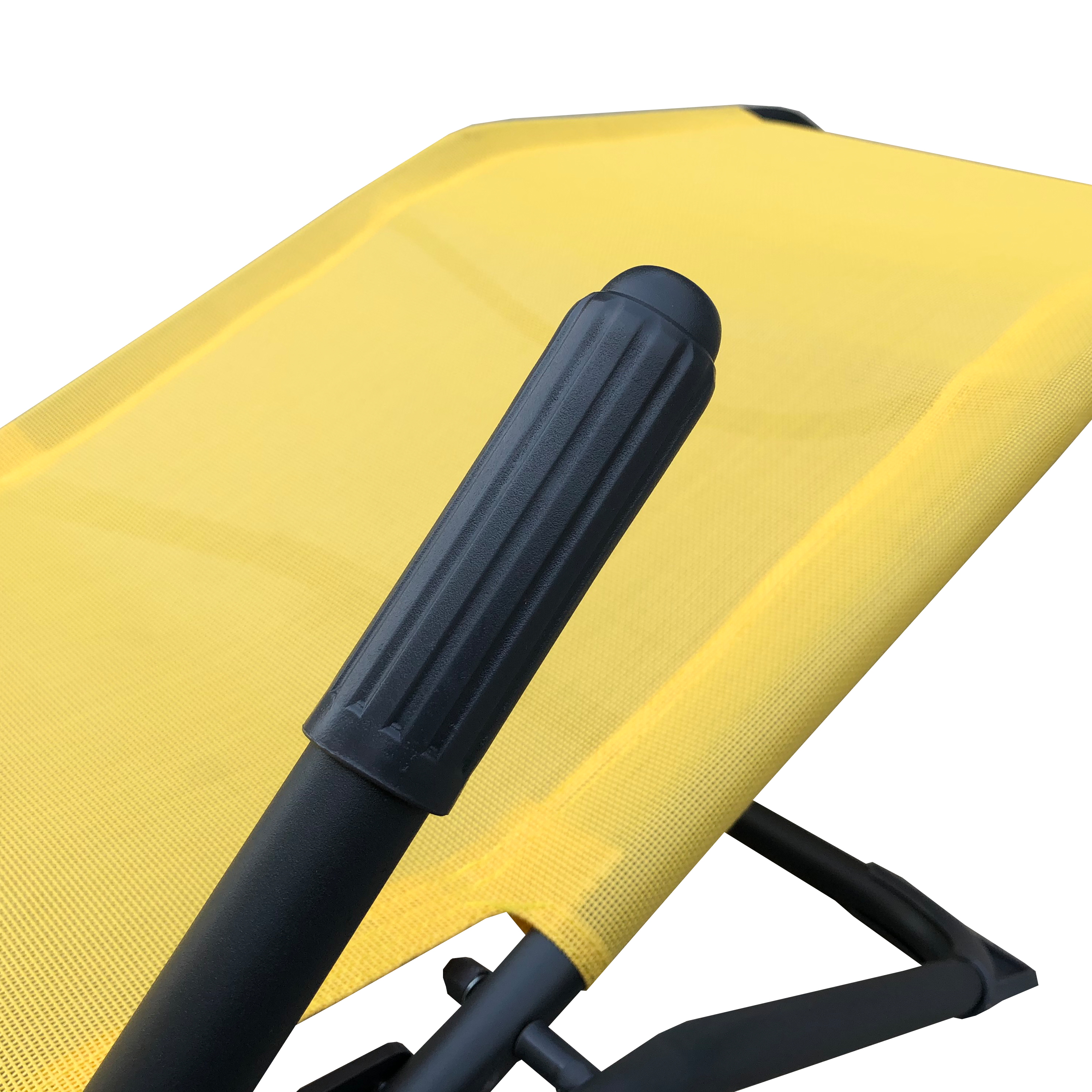 Lettino senza cuscino Fiesta in acciaio giallo - 6