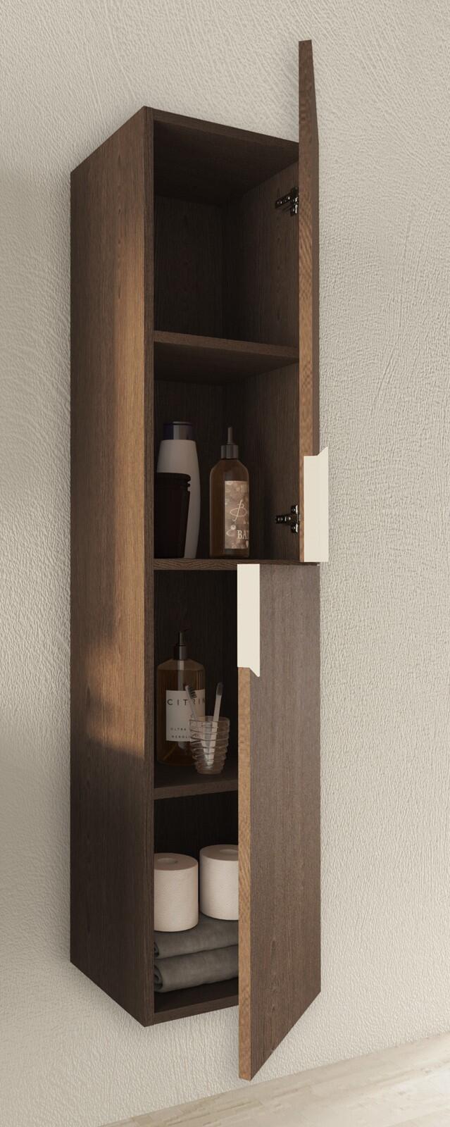 Colonna per mobile bagno Paris BADEN HAUS 2 ante P 32 x L 35 x H 150 cm frassino scuro