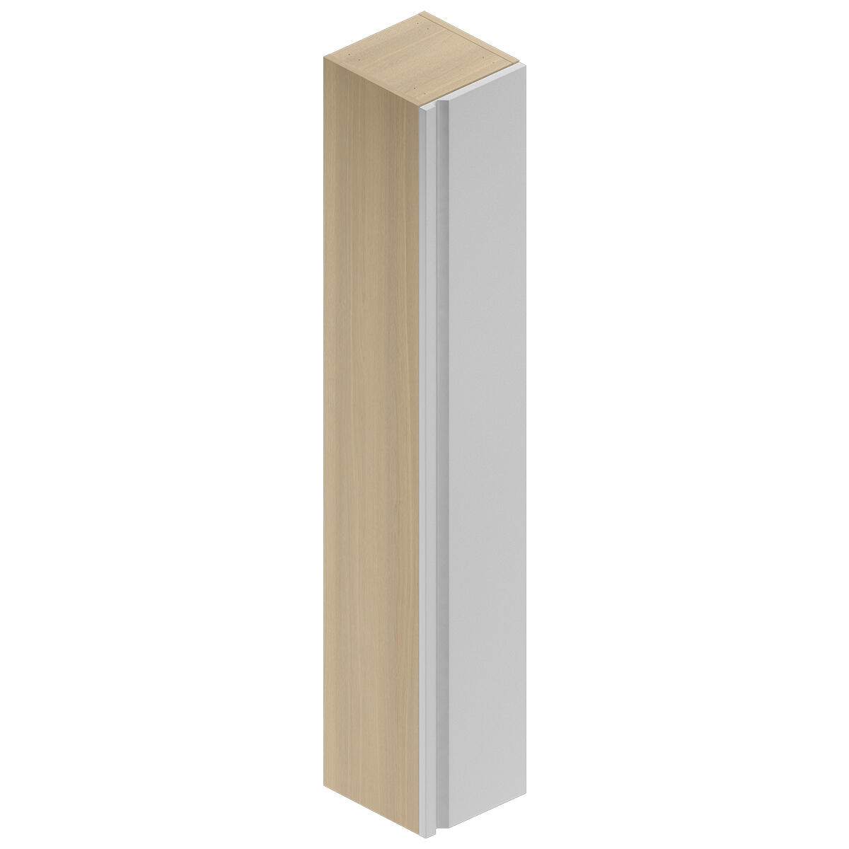 Colonna per mobile bagno Pull 1 anta P 30 x L 30 x H 180 cm rovere natura/bianco opaco laccato mdf - 2